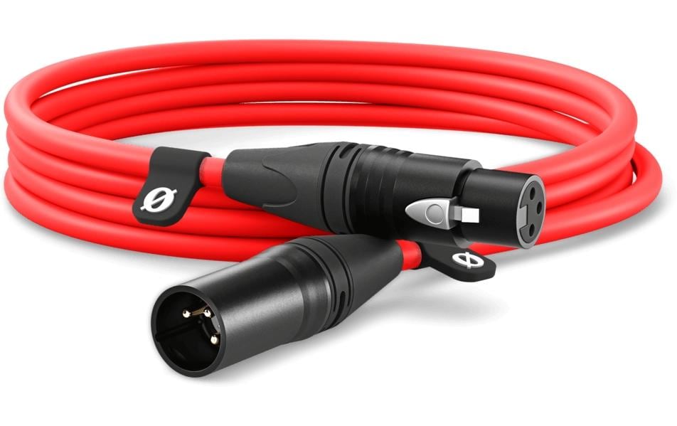 Rode XLR-Kabel XLRm-XLRf 3 m, Rot