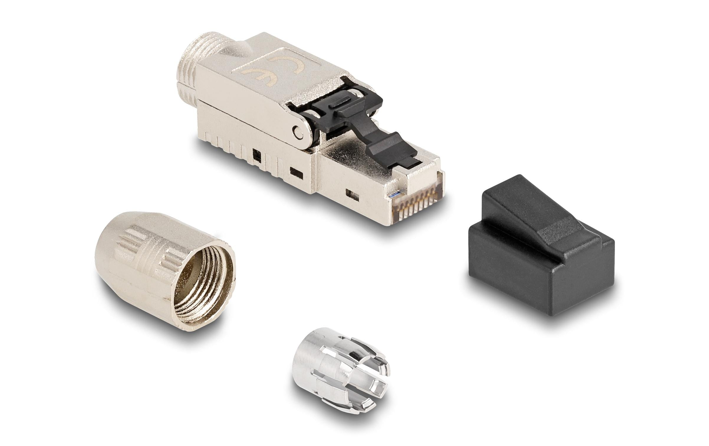 Delock Stecker RJ45 Cat.6A Feldkonfektionierbar 1 Stück, Silber
