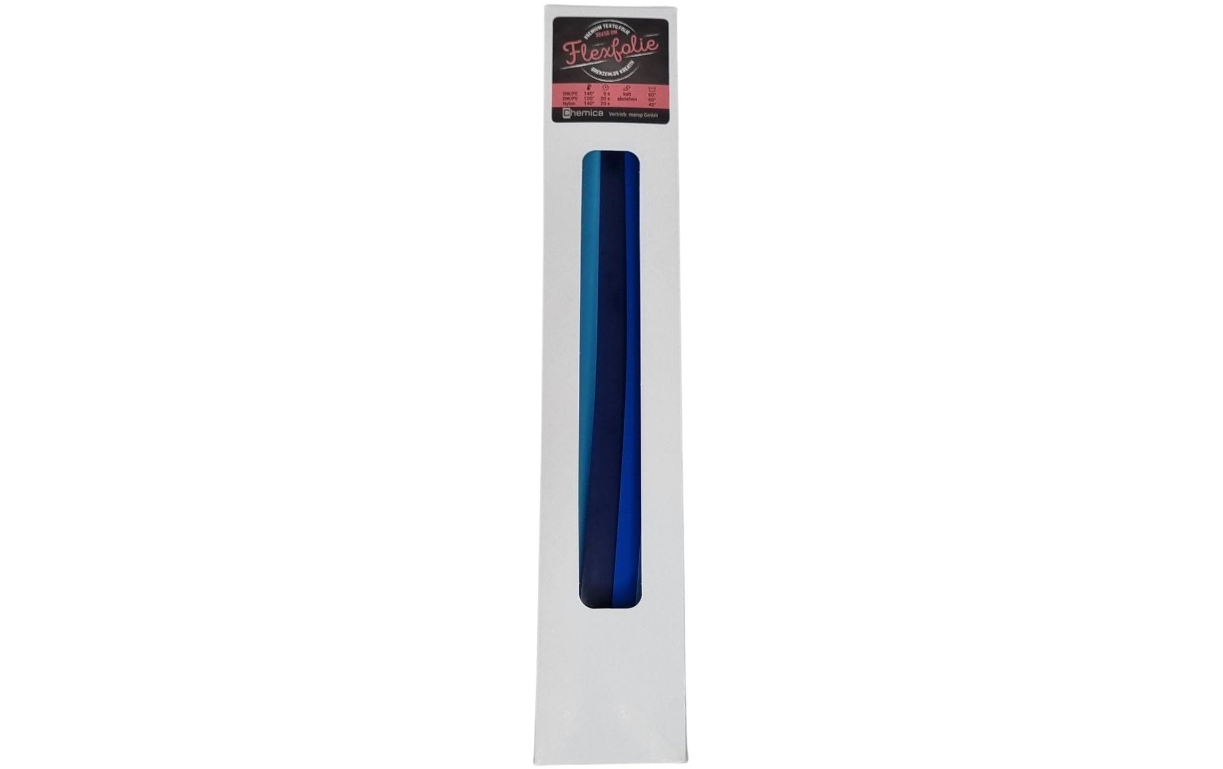 Chemica Aufbügelfolie Flex 30 x 50 cm, 3er Set, Blau