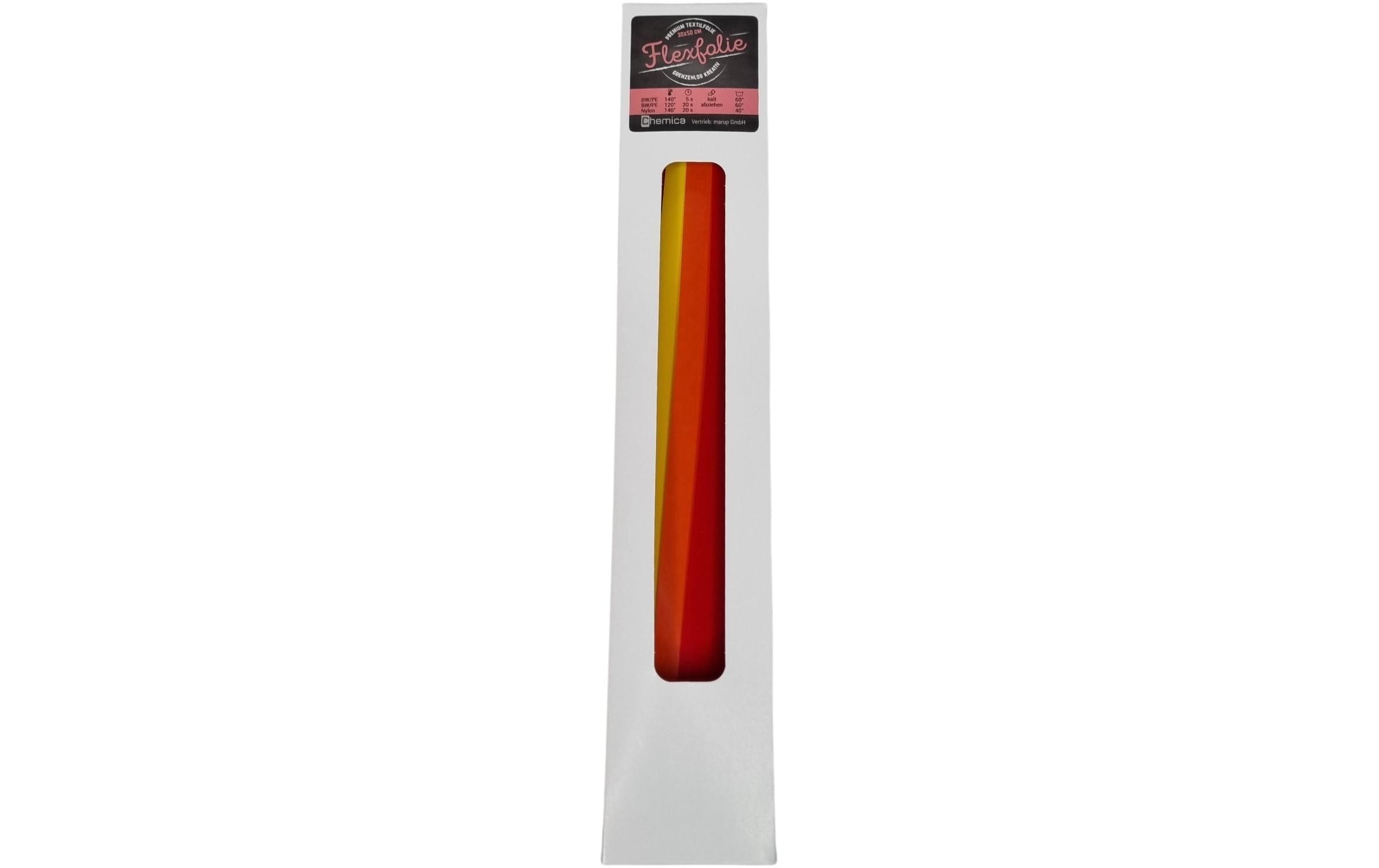 Chemica Aufbügelfolie Flex 30 x 50 cm, 3er Set, Rot