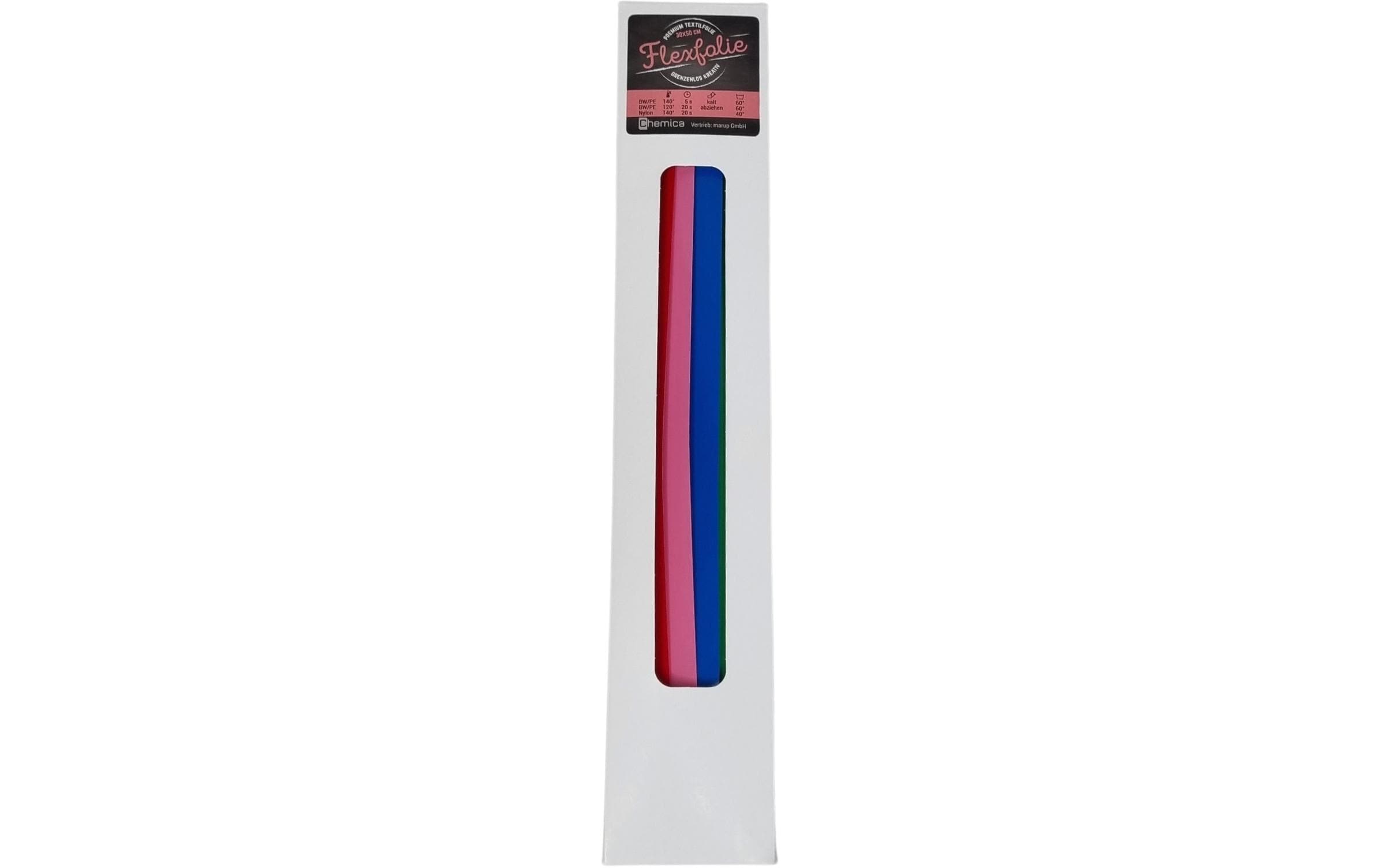 Chemica Aufbügelfolie Megaset Flex 30 x 50 cm, 8 Farben
