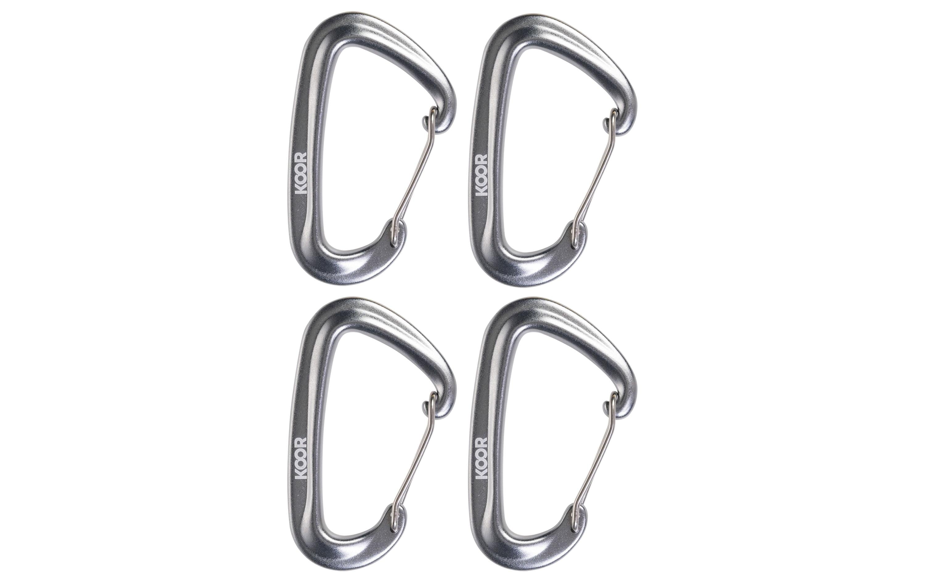 KOOR Karabinerhaken Fissare, Silber, 4 Stück