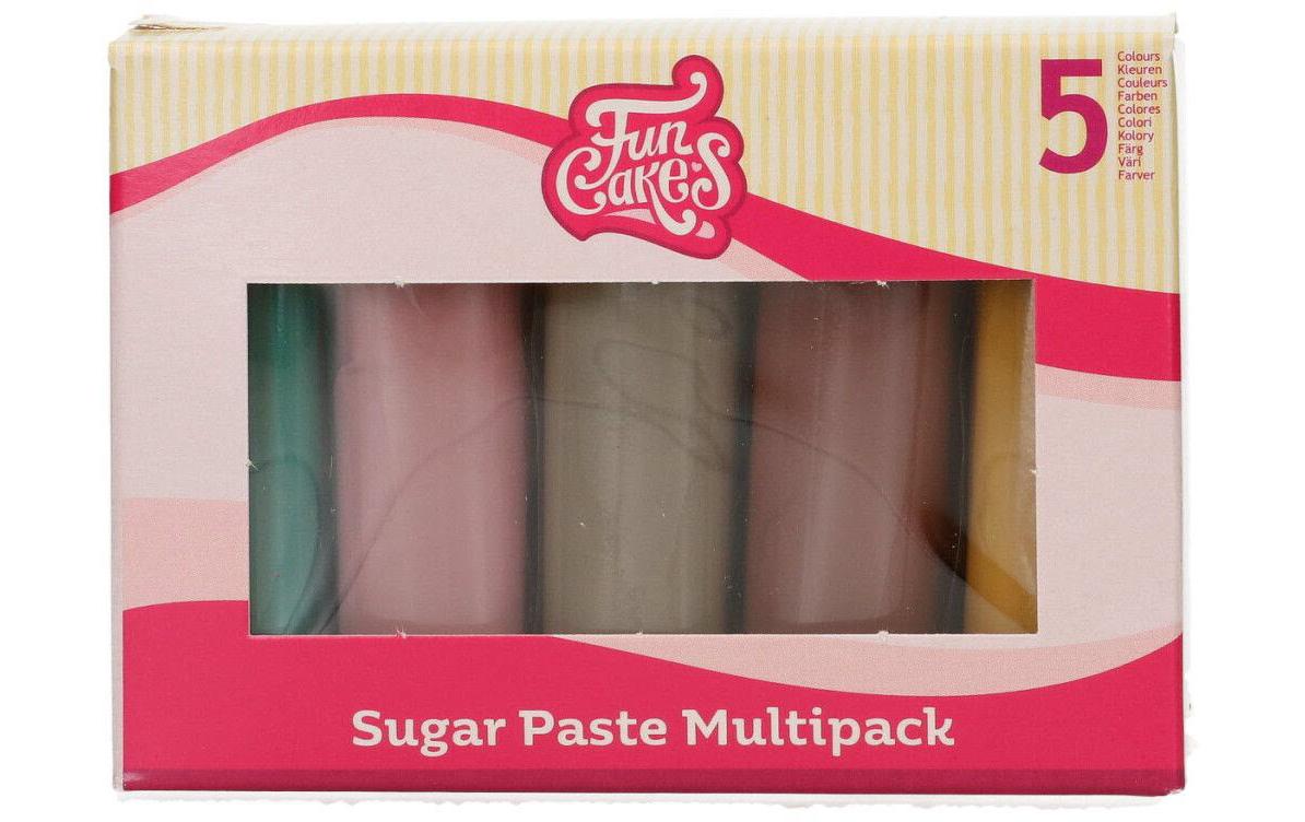 Funcakes Rollfondant FunCakes Erd Töne 5 Rollen