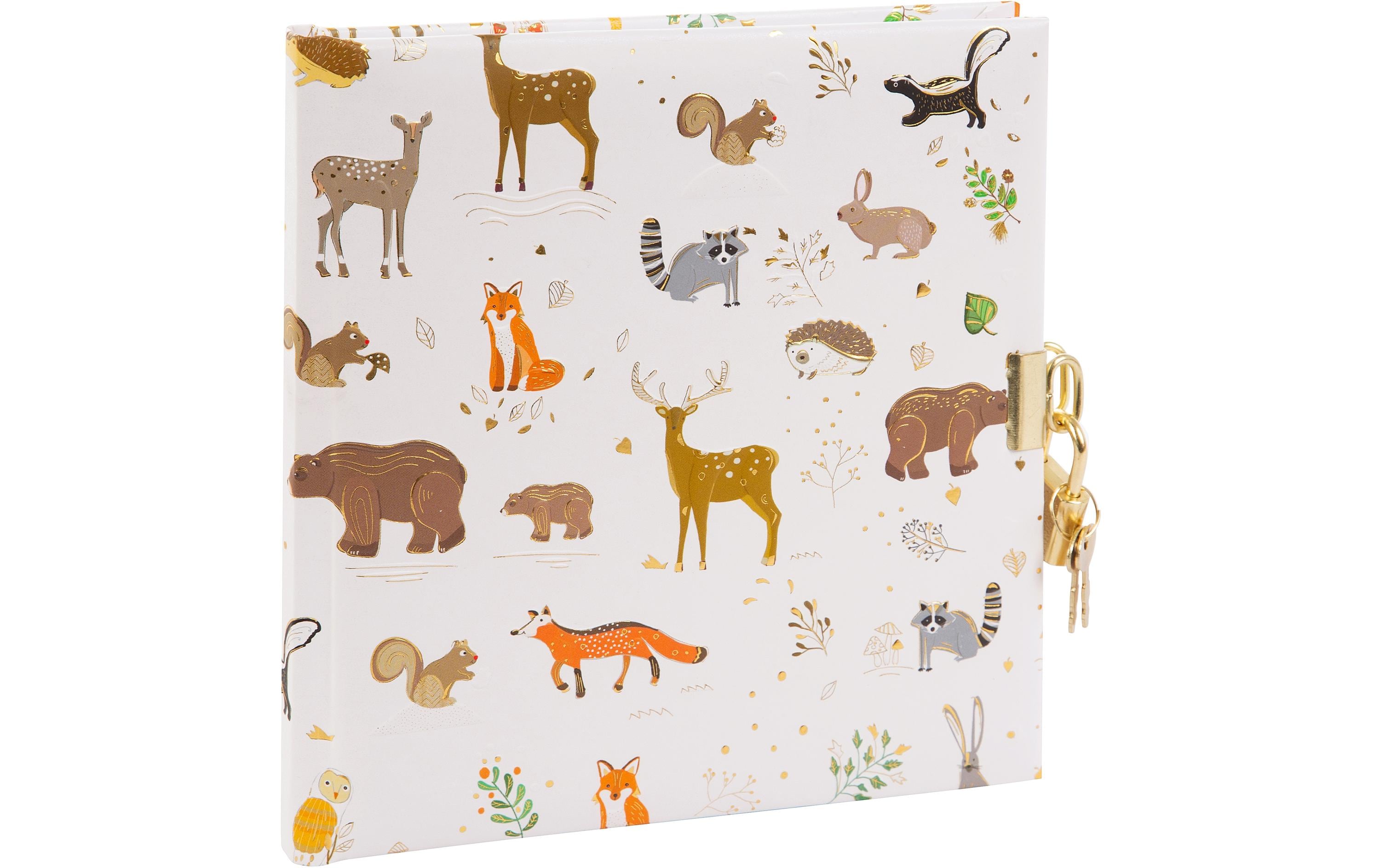 Goldbuch Tagebuch Woodland 96 Seiten, 16.5 x 16.5 cm, Weiss