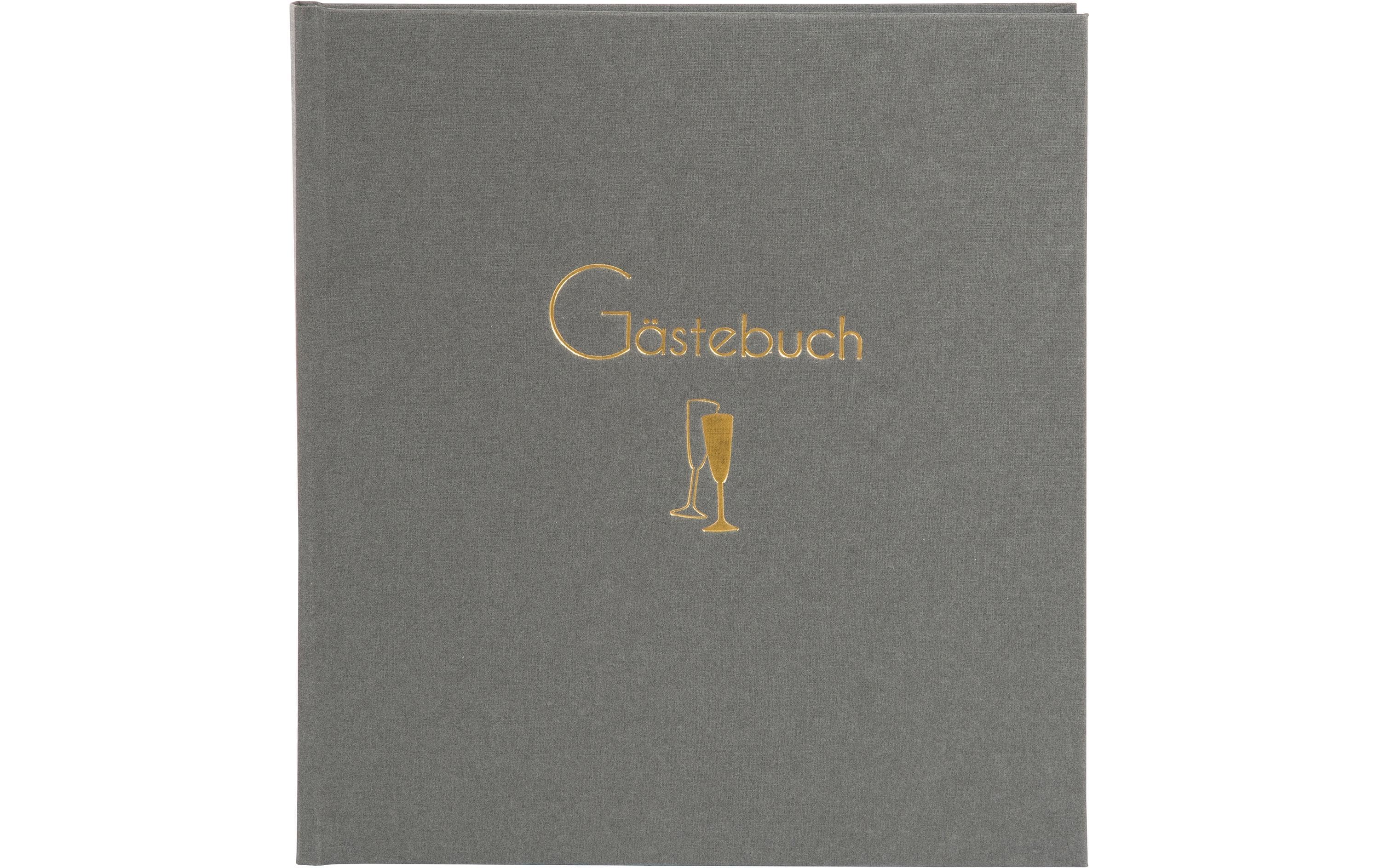 Goldbuch Gästebuch Cheers 23 x 25 cm, 176 Seiten, Grau