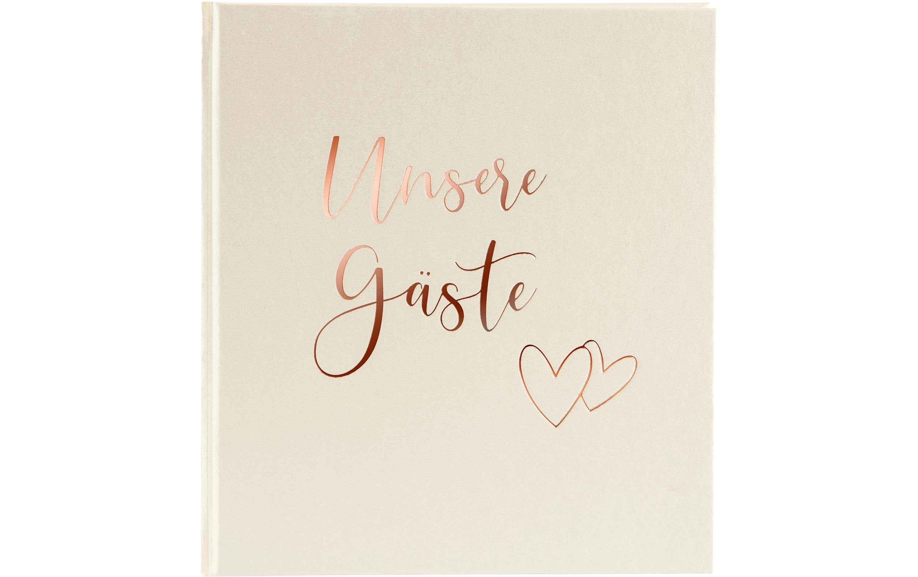 Goldbuch Gästebuch Herzklopfen 29 x 23 cm, 176 Seiten, Beige