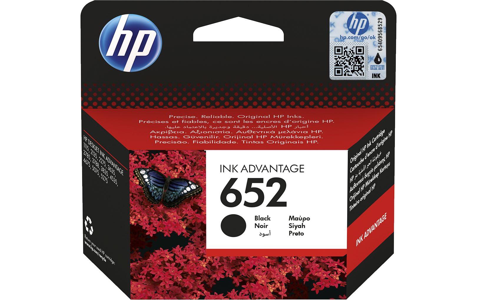 HP Tinte Nr. 652 (F6V25AE) Black