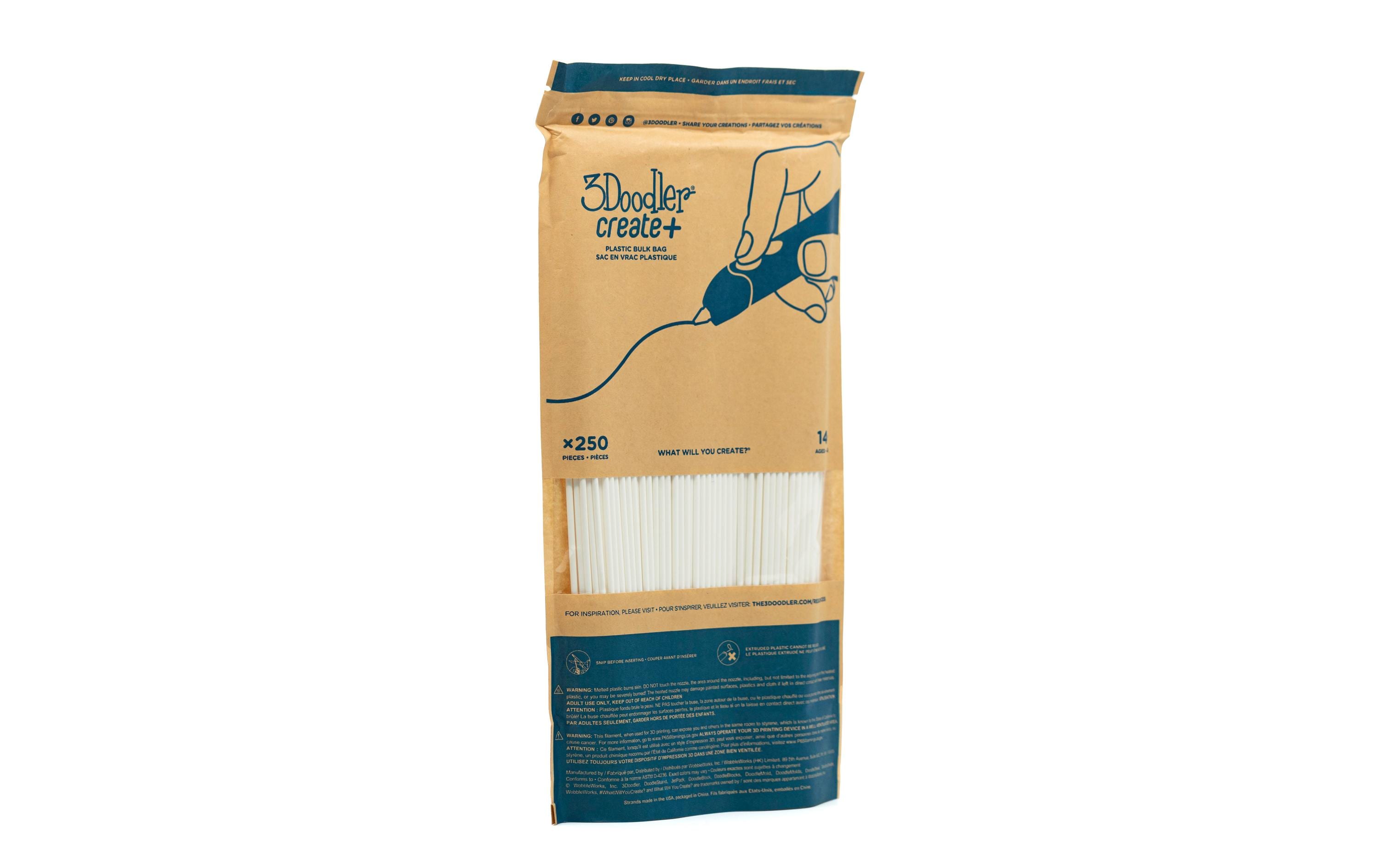 3Doodler 3D Pen Filament Create+ & Pro+ 250 Stück, Weiss