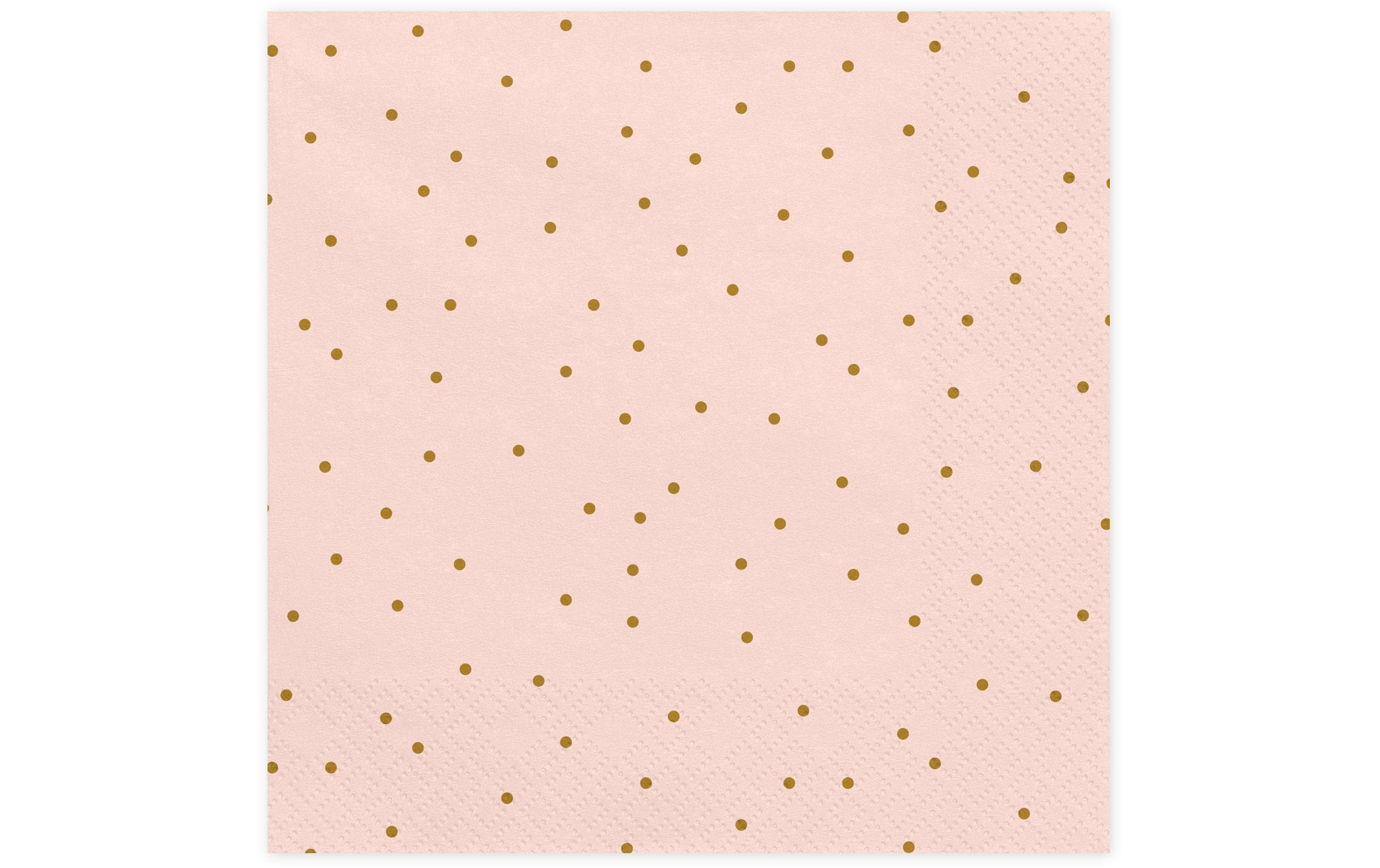 Partydeco Papierservietten Punkte 33 cm x 33 cm, 20 Stück, Hellrosa