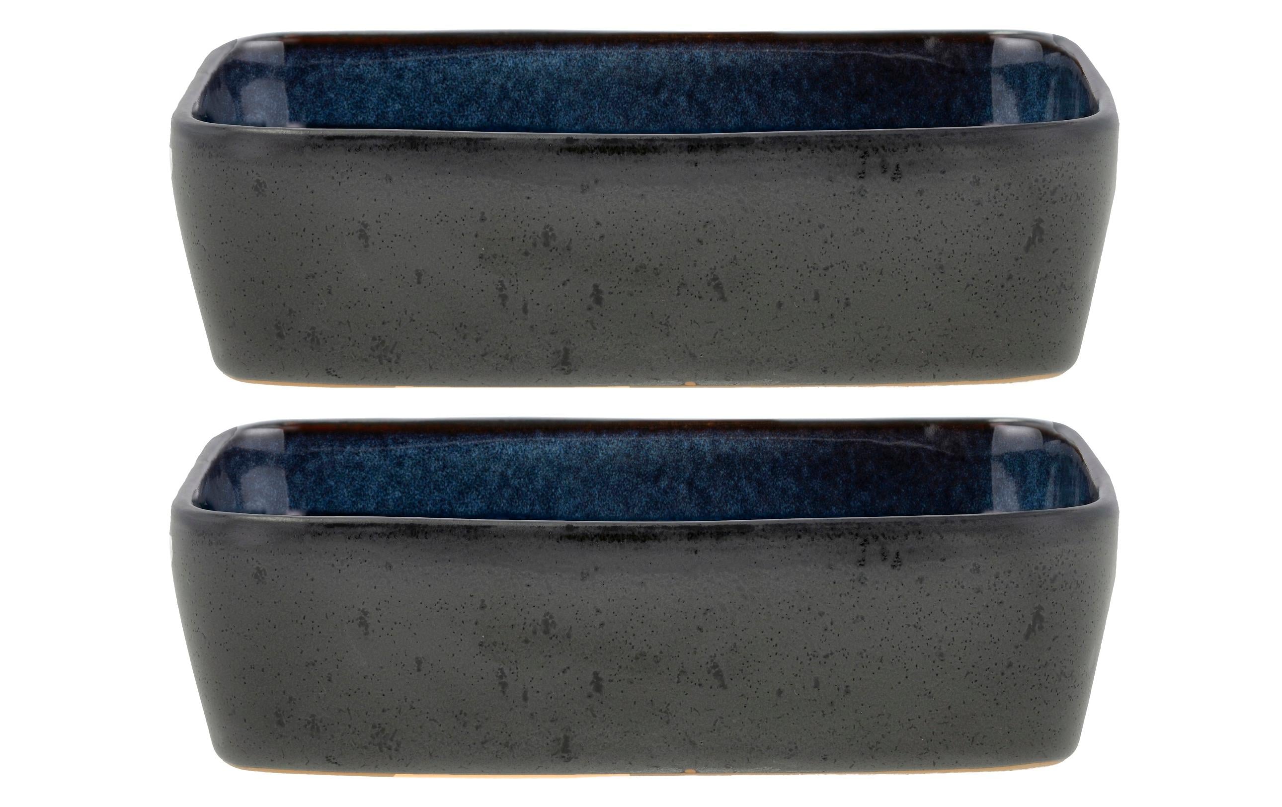 Bitz Schale Gastro 19 cm x 14 cm, 2 Stück, Dunkelblau/Schwarz