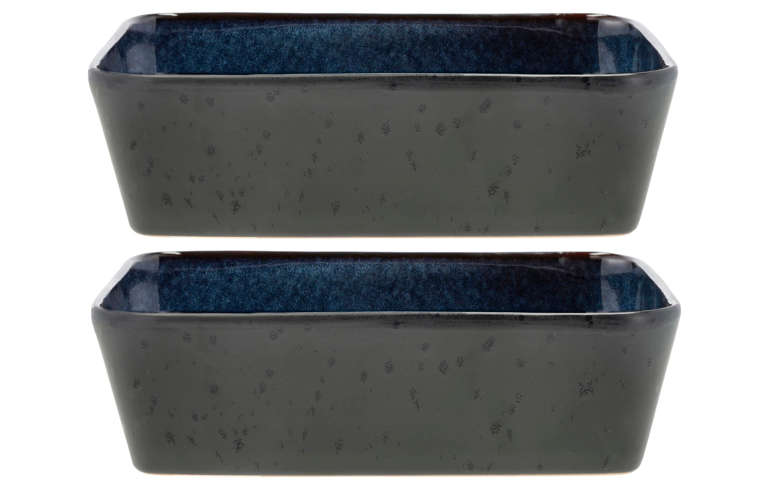 Bitz Schale Gastro 28 cm x 21 cm, 2 Stück, Dunkelblau/Schwarz