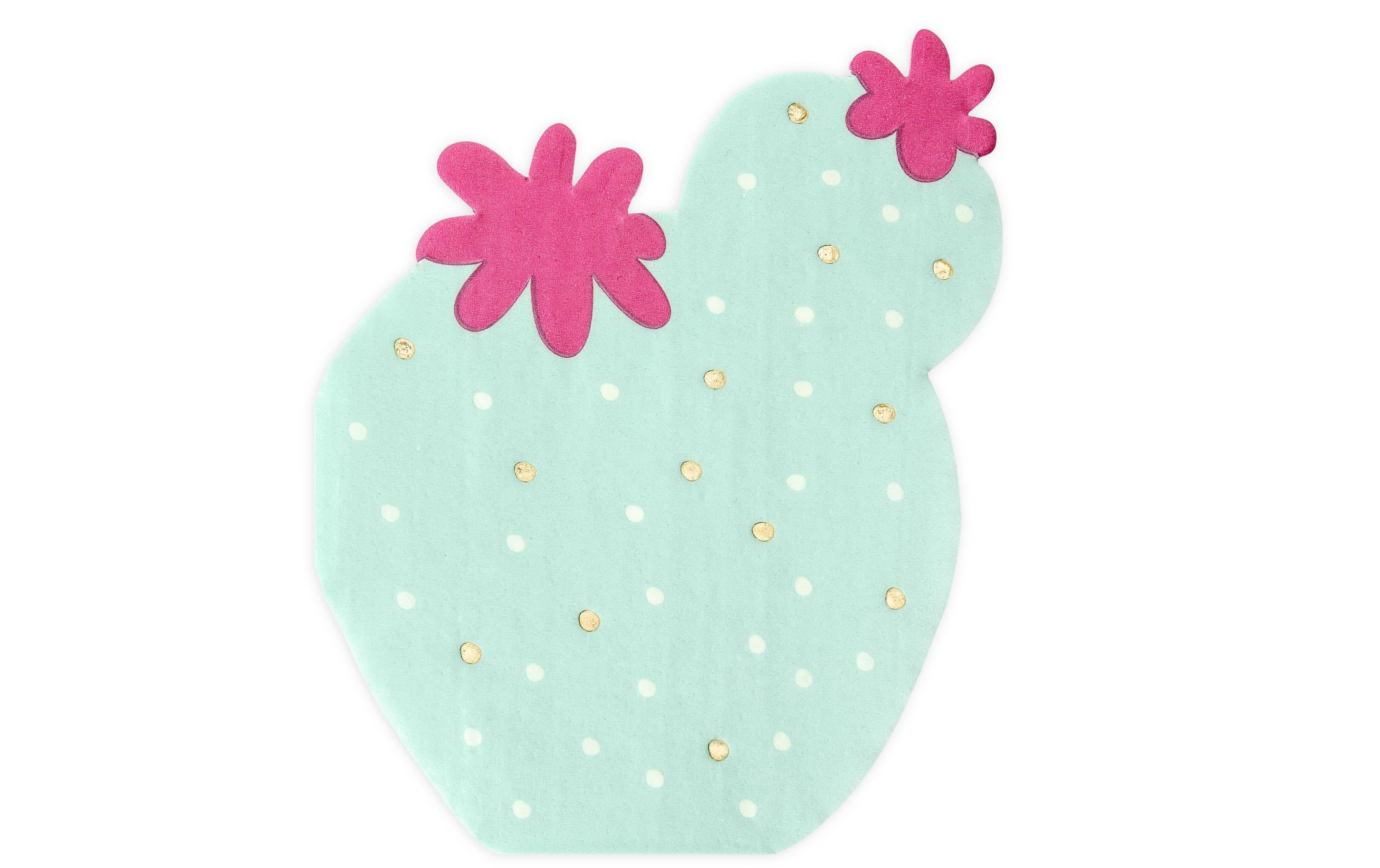 Partydeco Cocktailservietten Kaktus 11.5 x 13.5 cm, 20 Stück