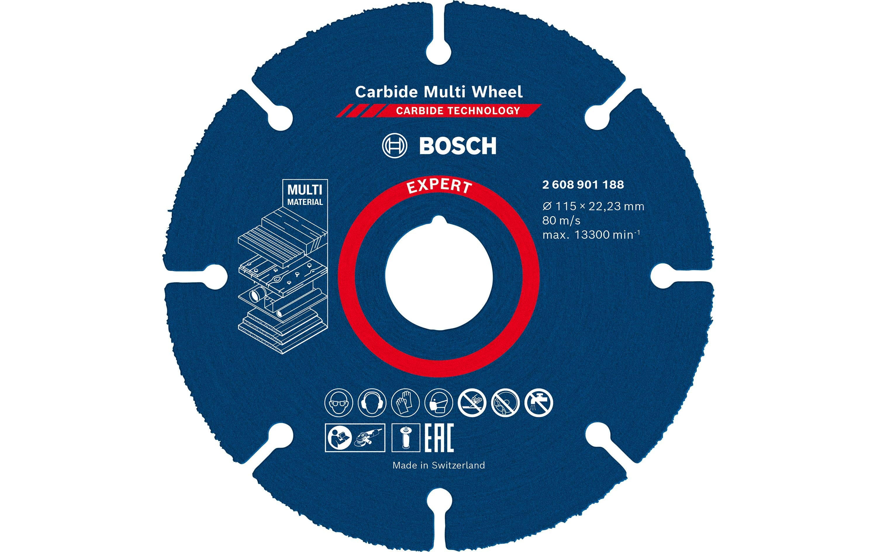 Bosch Professional Trennscheibe EXPERT Carbide Multi Wheel, 115 mm