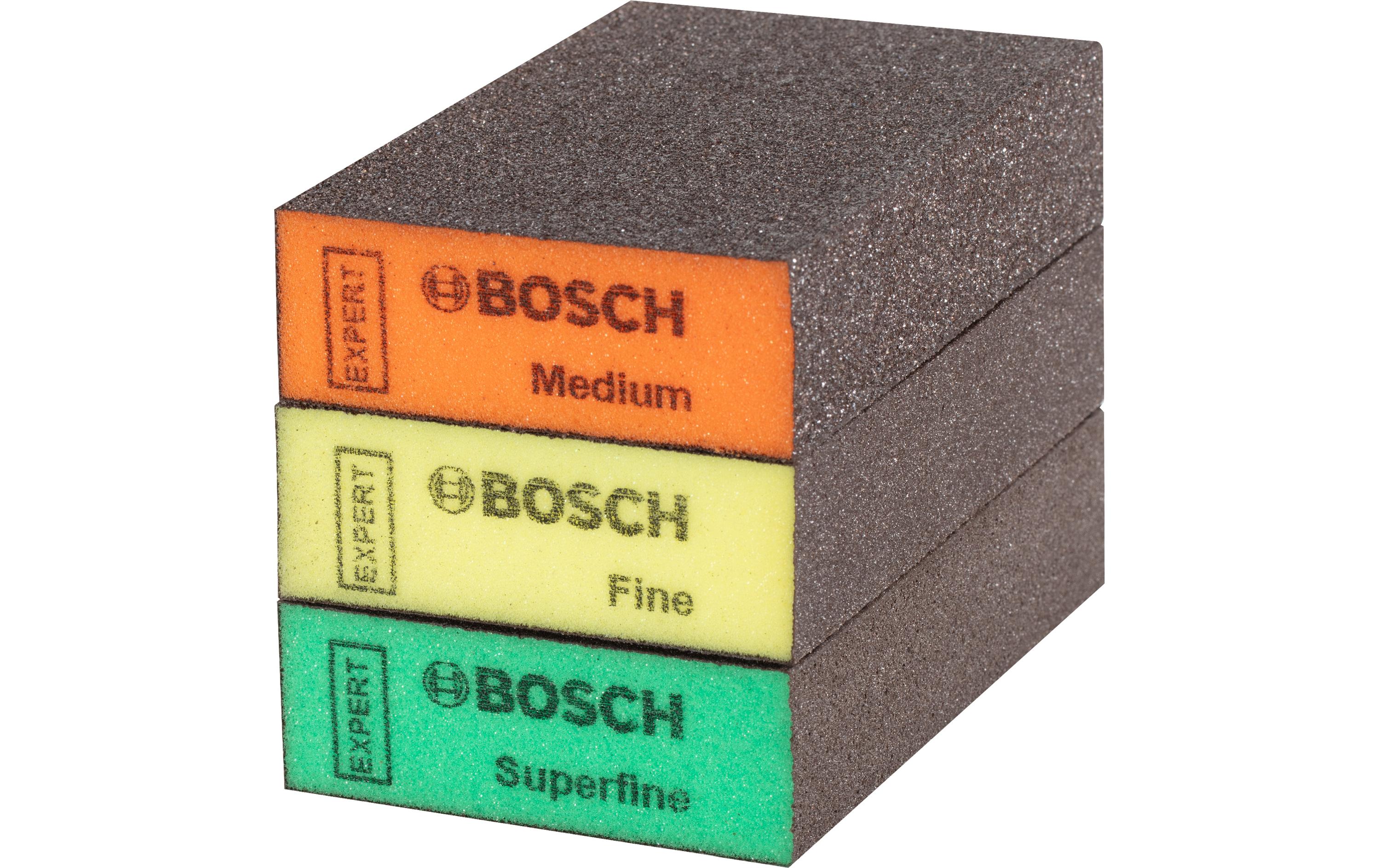 Bosch Professional Unischleifblock Expert-Set S471, 3-teilig, 69 x 97 x 26 mm