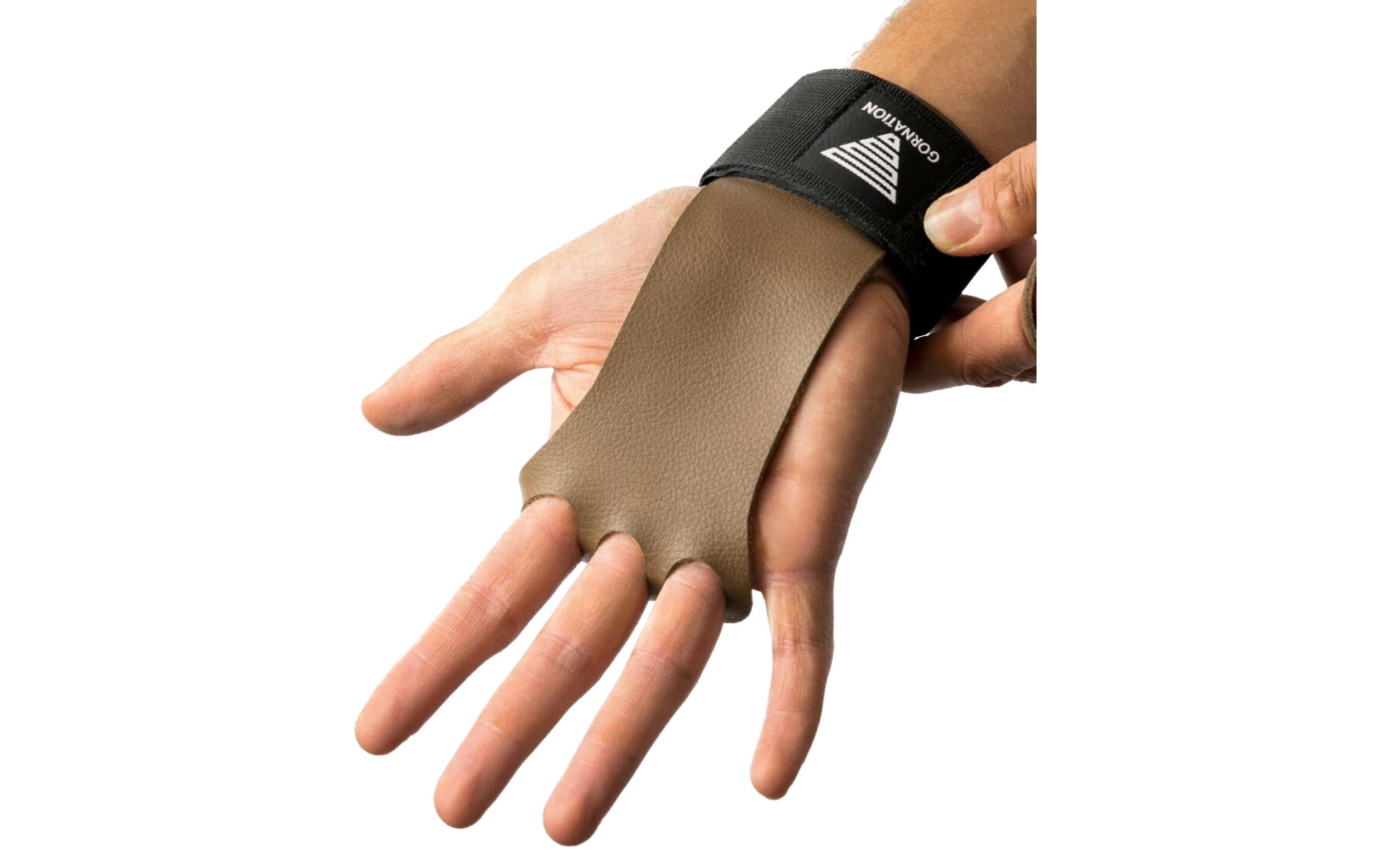 GORNATION Fitnesshandschuhe Workout Grips Leder, L