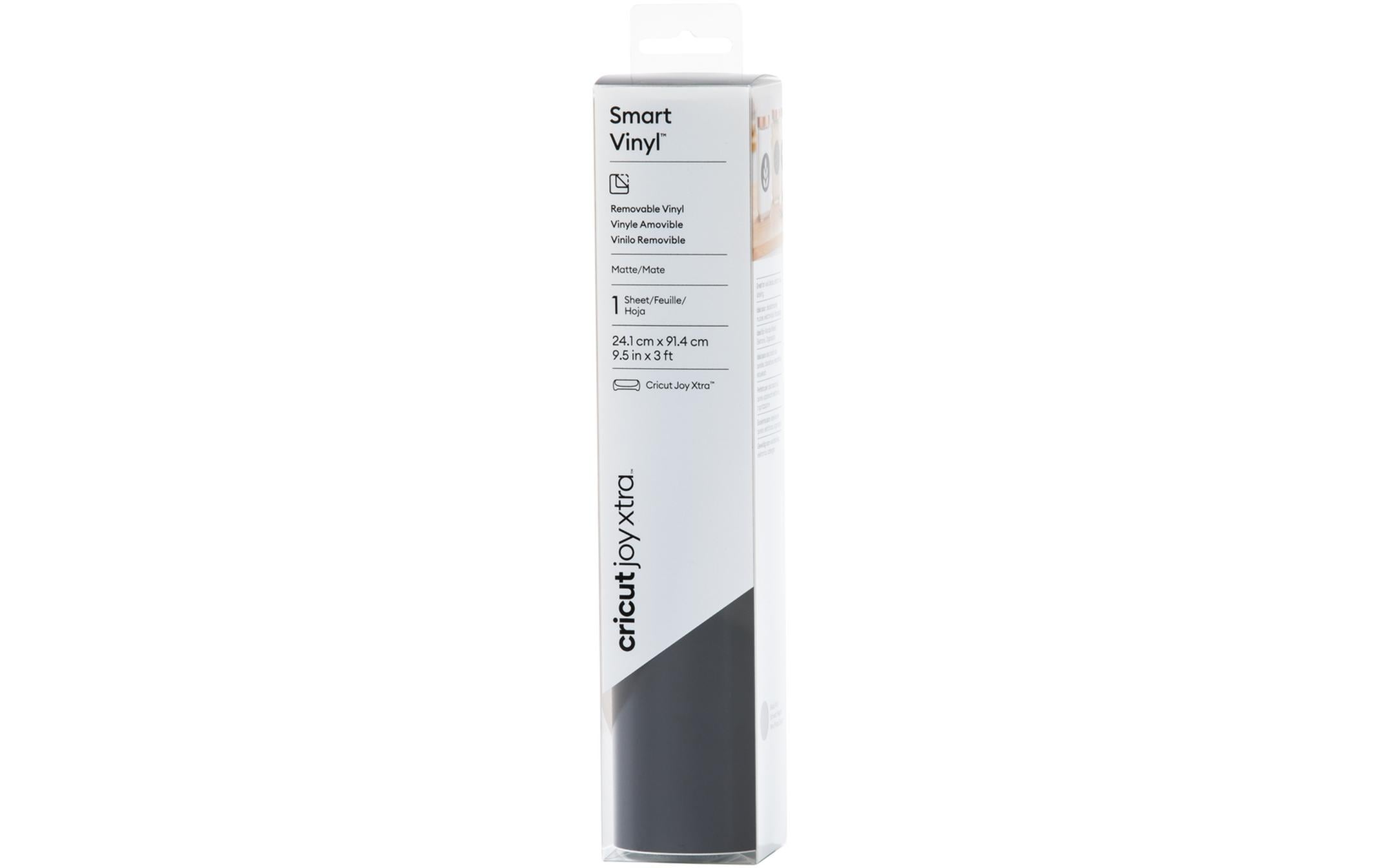 Cricut Vinylfolie Joy Xtra Smart ablösbar 24.1 x 91.4 cm, Schwarz