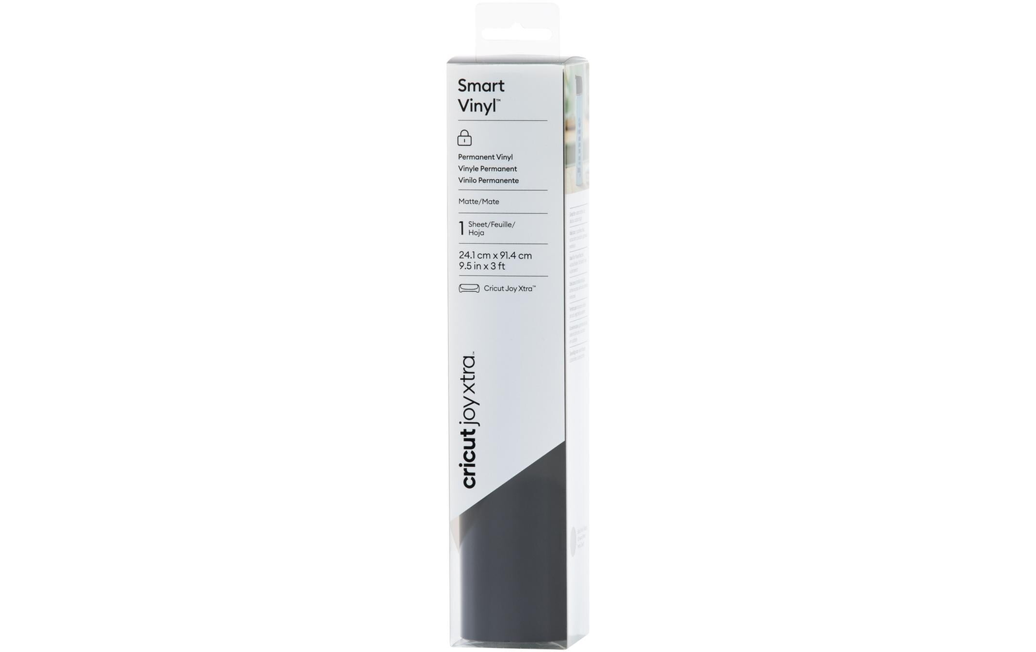 Cricut Vinylfolie Joy Xtra Smart permanent 24.1 x 91.4 cm, Schwarz