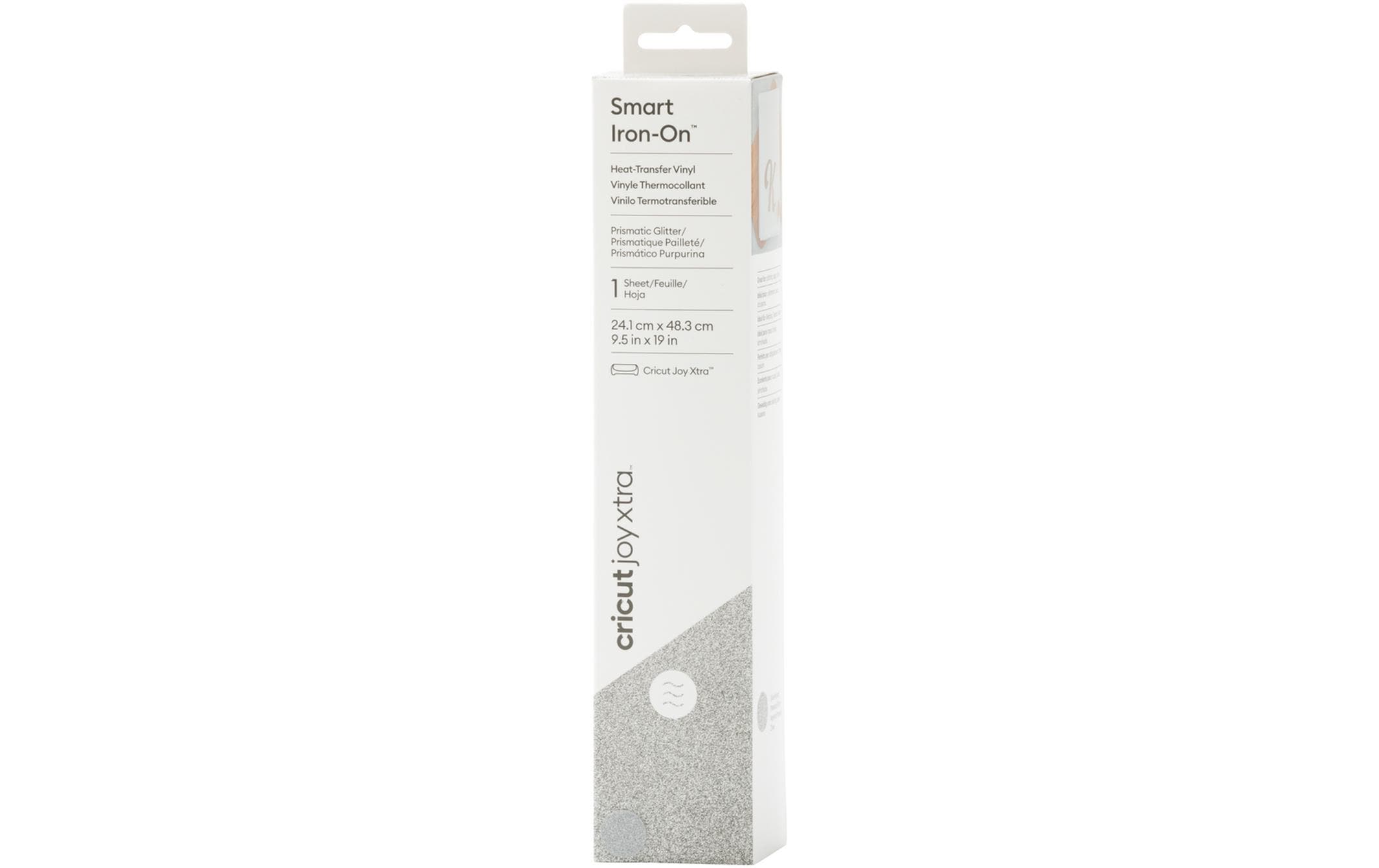 Cricut Aufbügelfolie Joy Xtra Smart 24.1 x 48.3 cm, Silber Glitzer