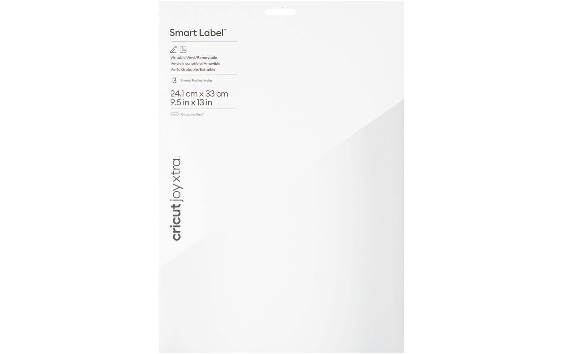 Cricut Vinylfolie Joy Xtra Smart ablös. 24 x 33 cm, 3 Stück, Weiss