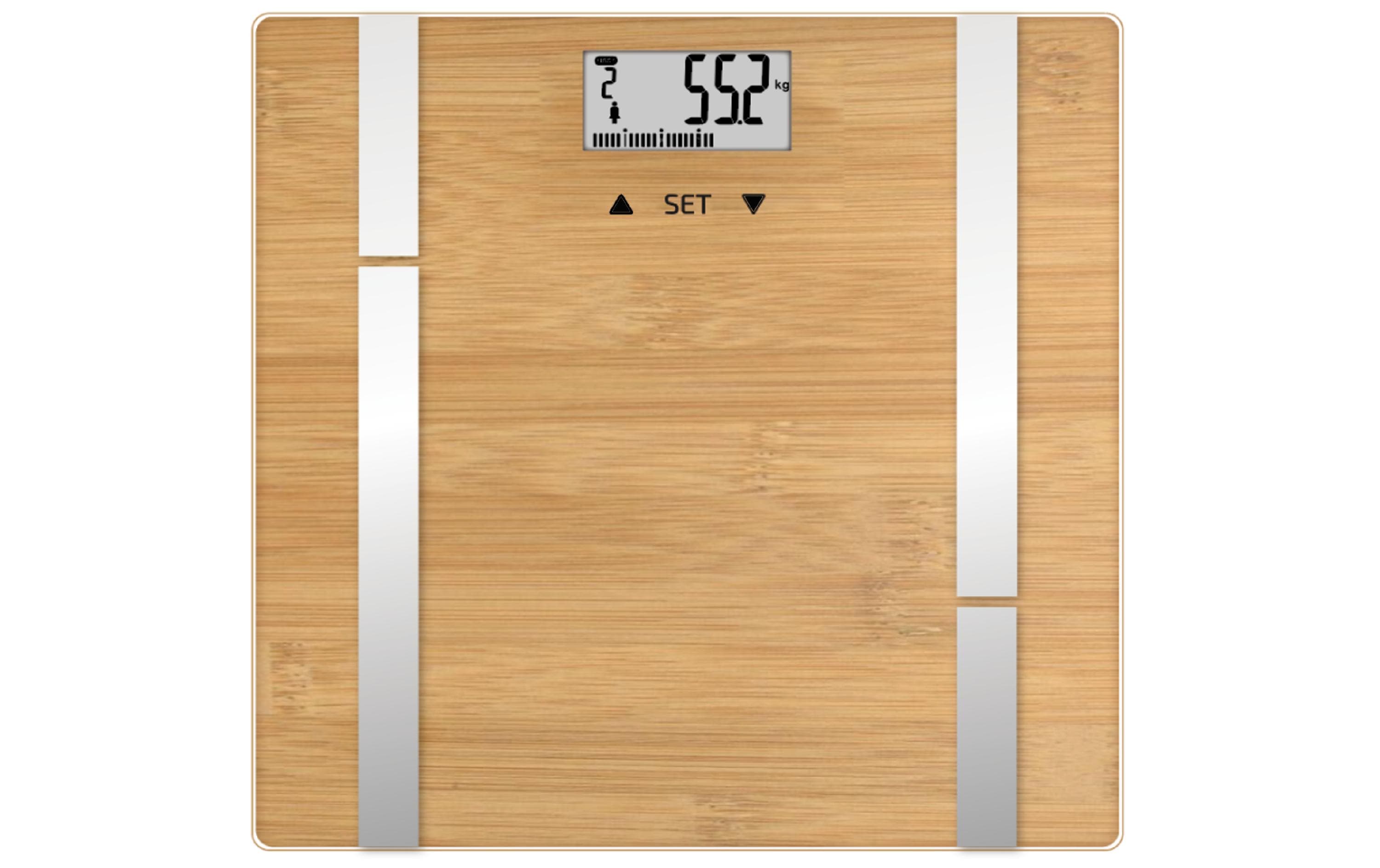 Terraillon Körperanalysewaage Bamboo Fit Braun