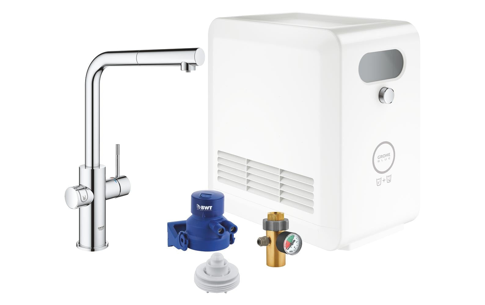 GROHE Küchenarmatur Blue Professional L-Auslauf Set Chrome