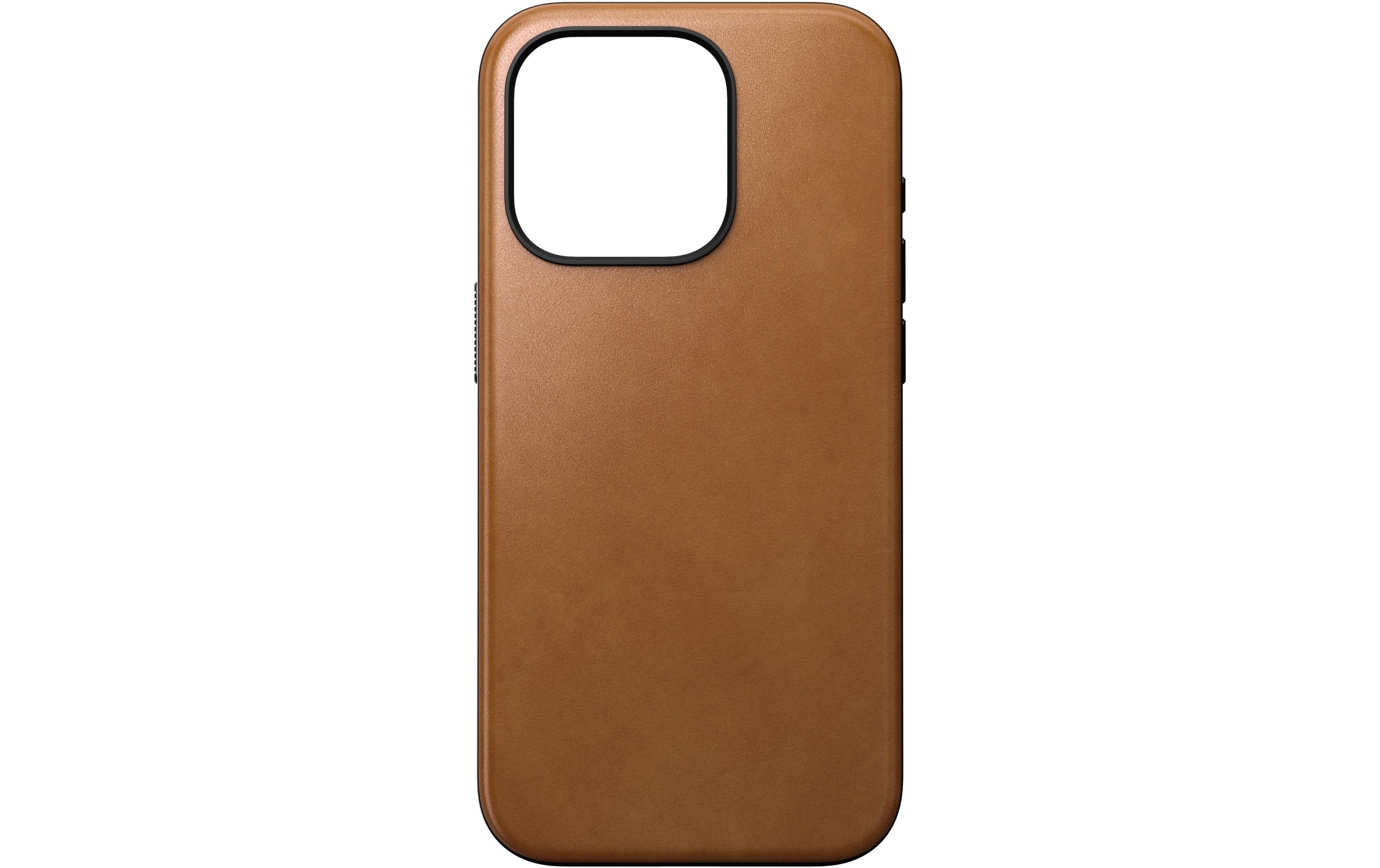 Nomad Back Cover Modern Leather iPhone 15 Pro Rostbraun