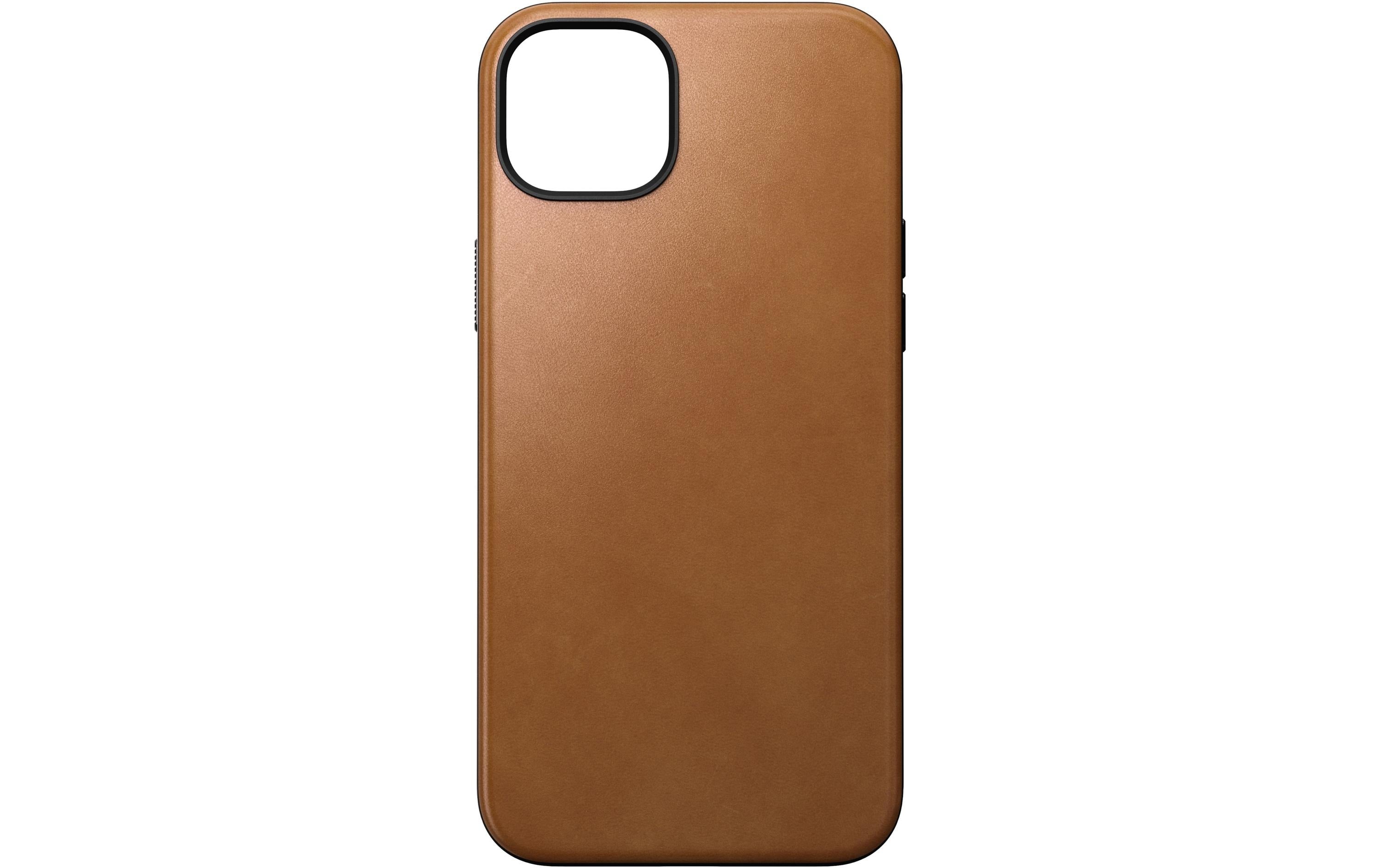 Nomad Back Cover Modern Leather iPhone 15 Plus Rostbraun