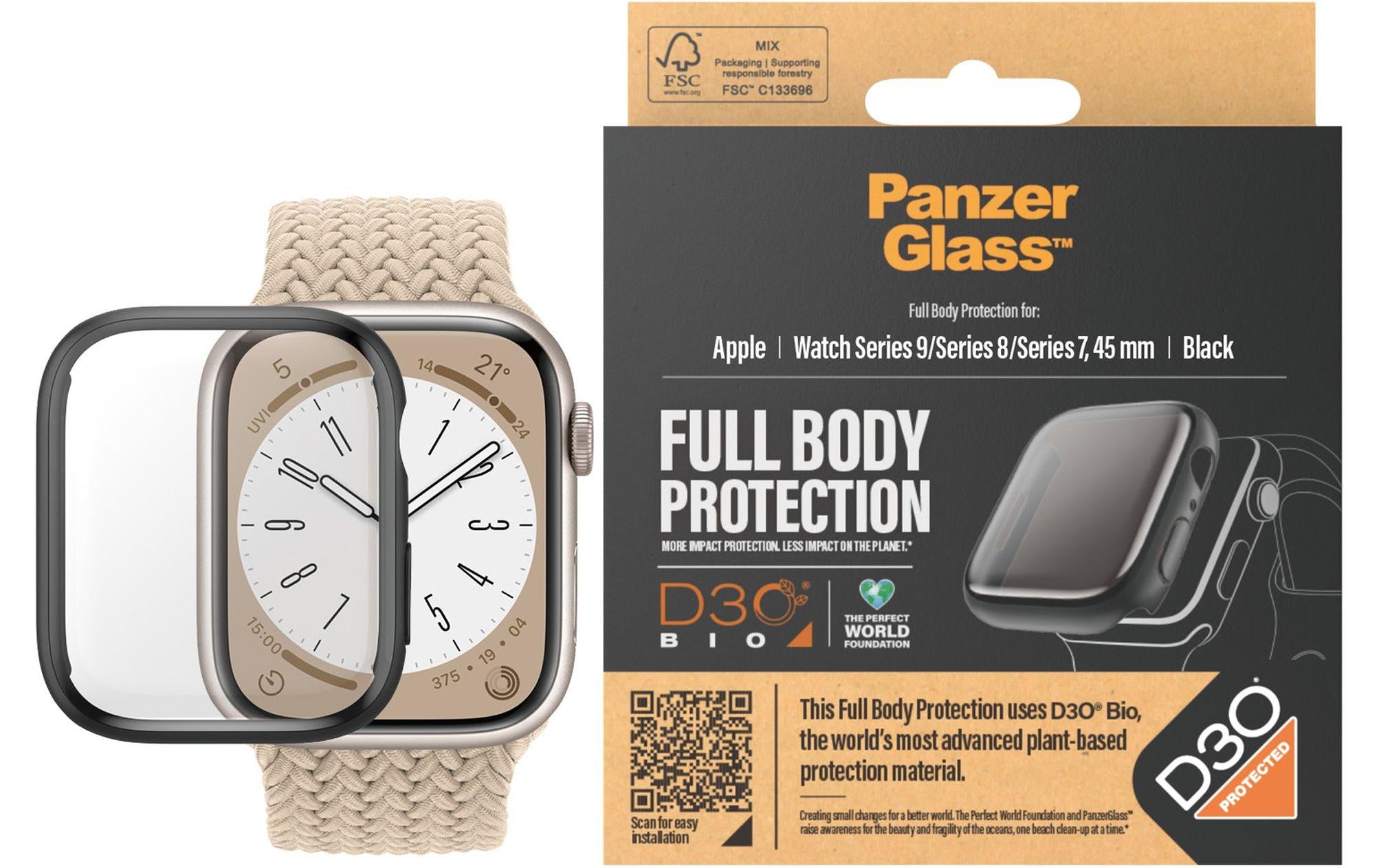 Panzerglass Full Body Apple Watch 2023 Series 9 45 mm Schwarz