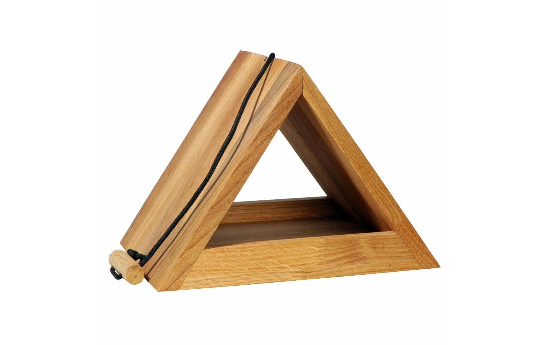 dobar green label Futterspender Triangel, 26.5 x 19 x 19 cm, Holz