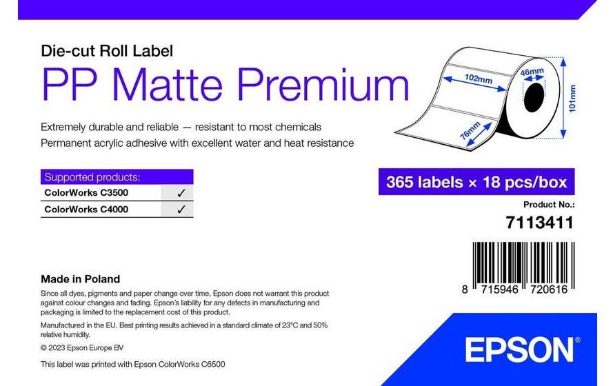 Epson Etikettenrolle 102 x 76 mm