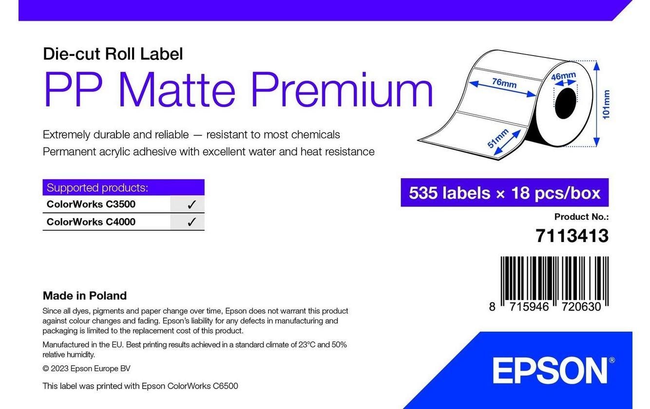 Epson Etikettenrolle 76 x 51 mm