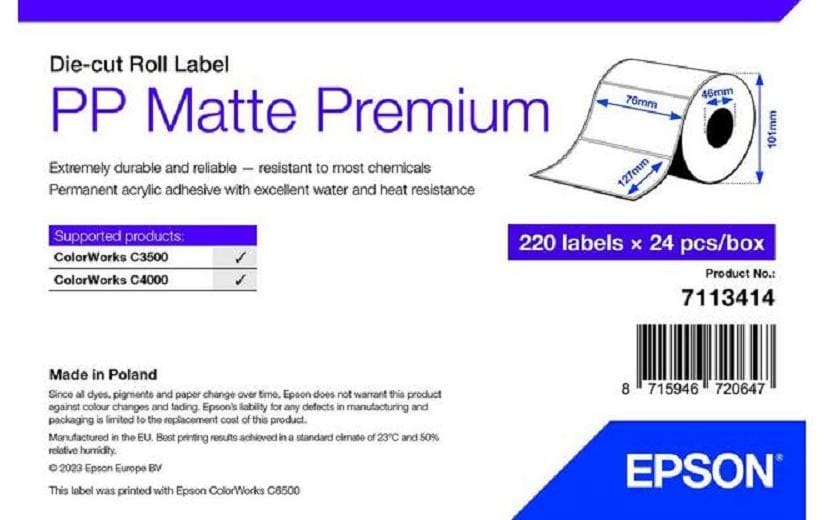 Epson Etikettenrolle 76 x 127 mm