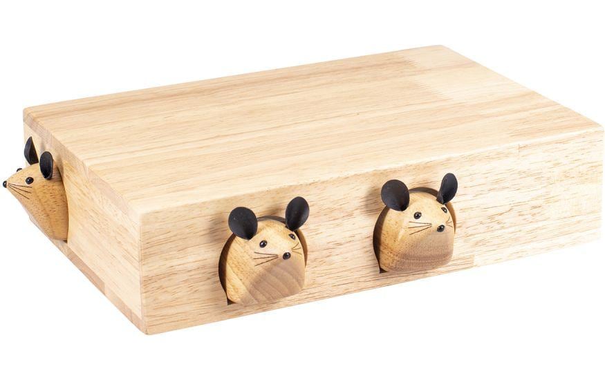 Kadastar Servierplatte Mouse House 4 Stück, Gummibaum