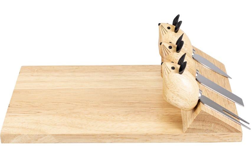 Kadastar Servierplatte Mouse 4 Stück, Gummibaum
