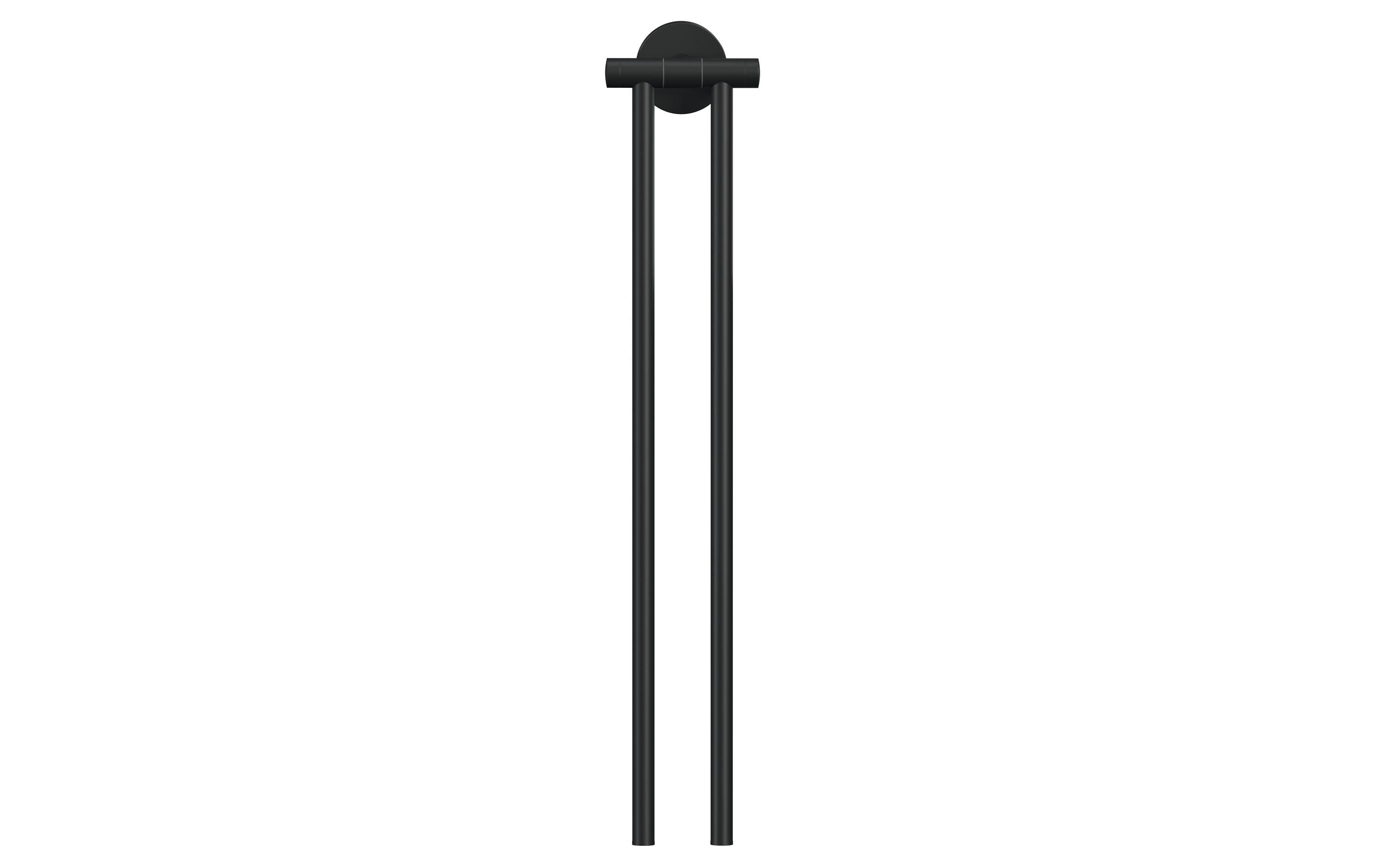 tesa Handtuchhalter 2-armig, Moon Black, Schwarz