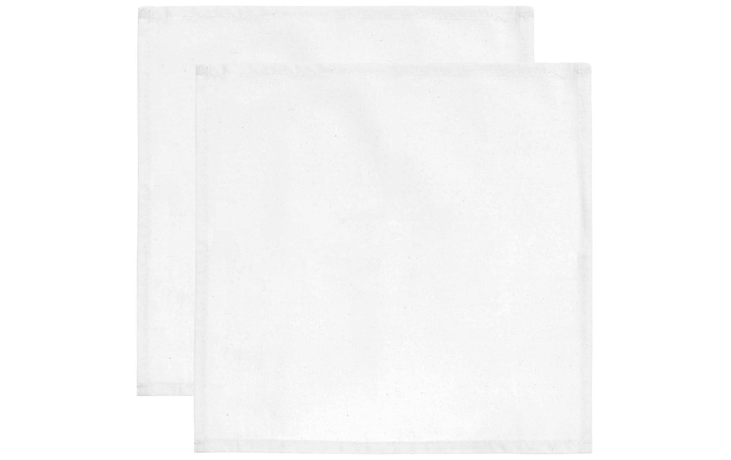 Rico Design Stoffserviette 45 cm x 45 cm, 2 Stück, Weiss