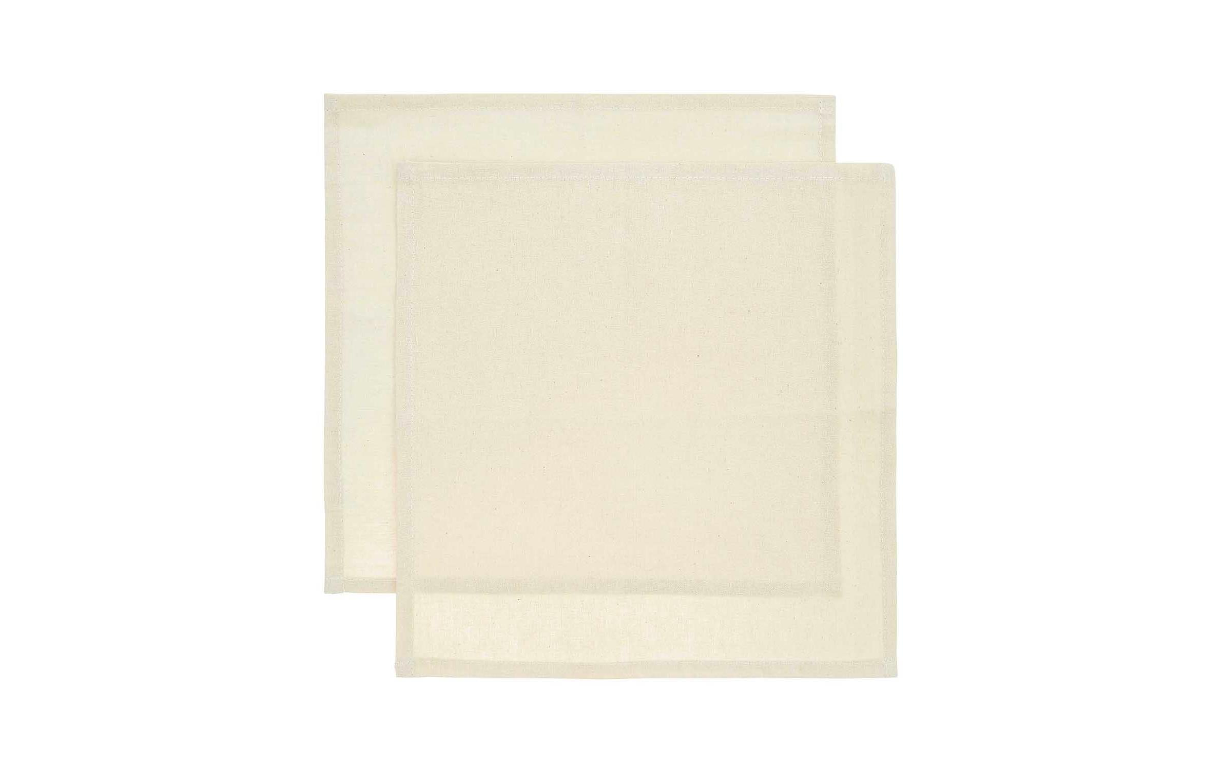 Rico Design Stoffserviette 30 cm x 30 cm, 2 Stück, Natur