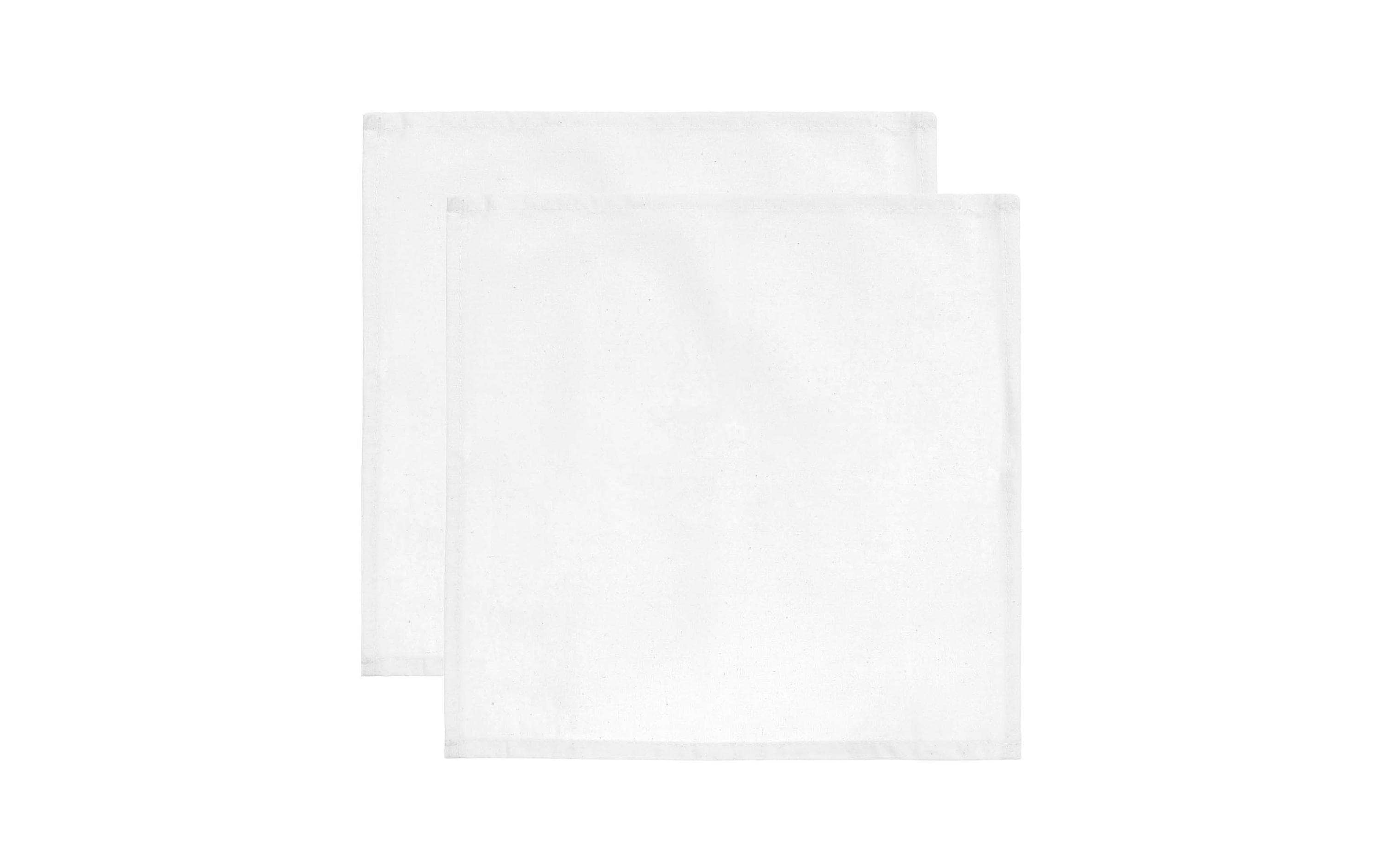 Rico Design Stoffserviette 30 cm x 30 cm, 2 Stück, Weiss