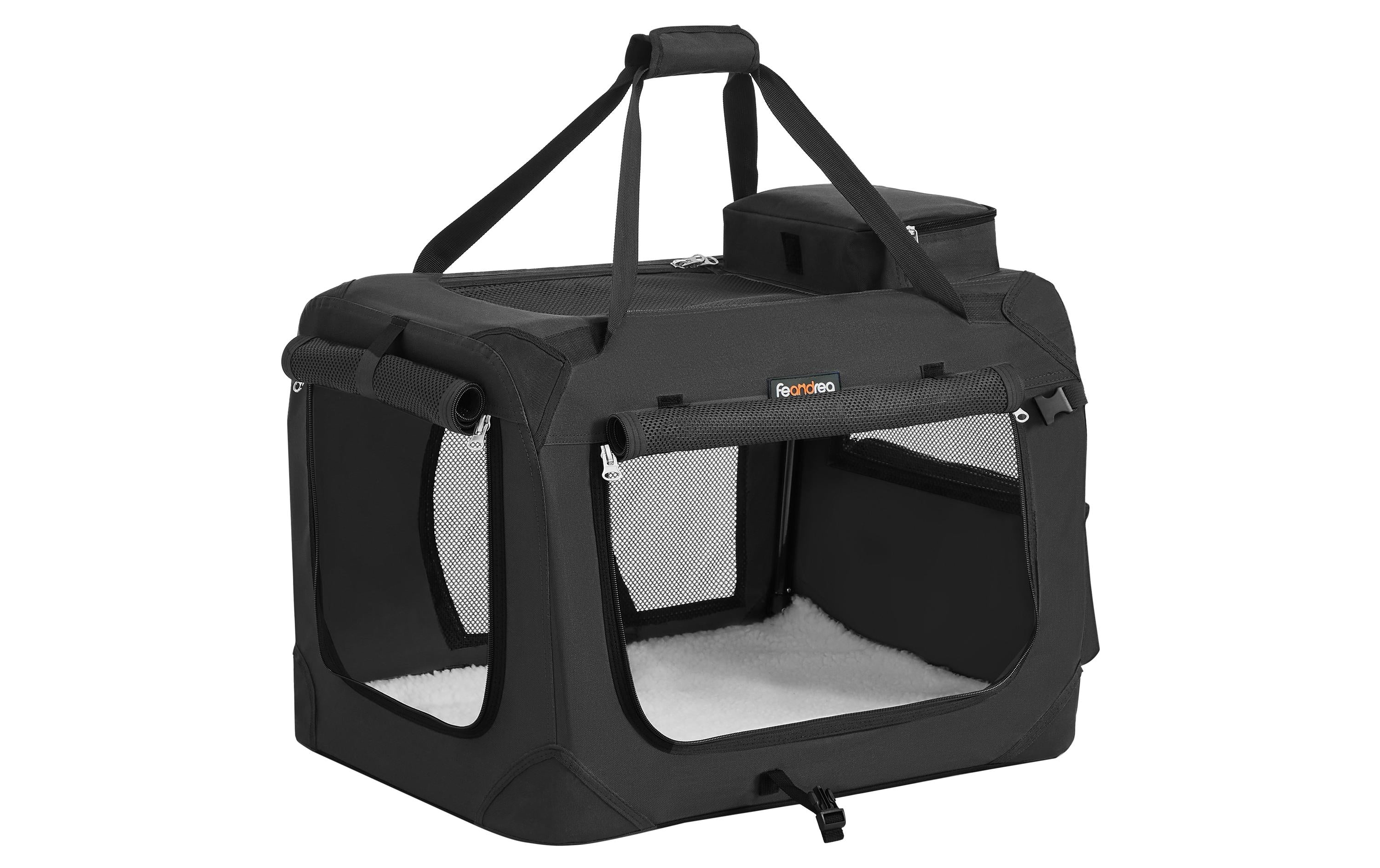 Feandrea Transportbox Haustier, 60 x 42 x 42 cm, Schwarz