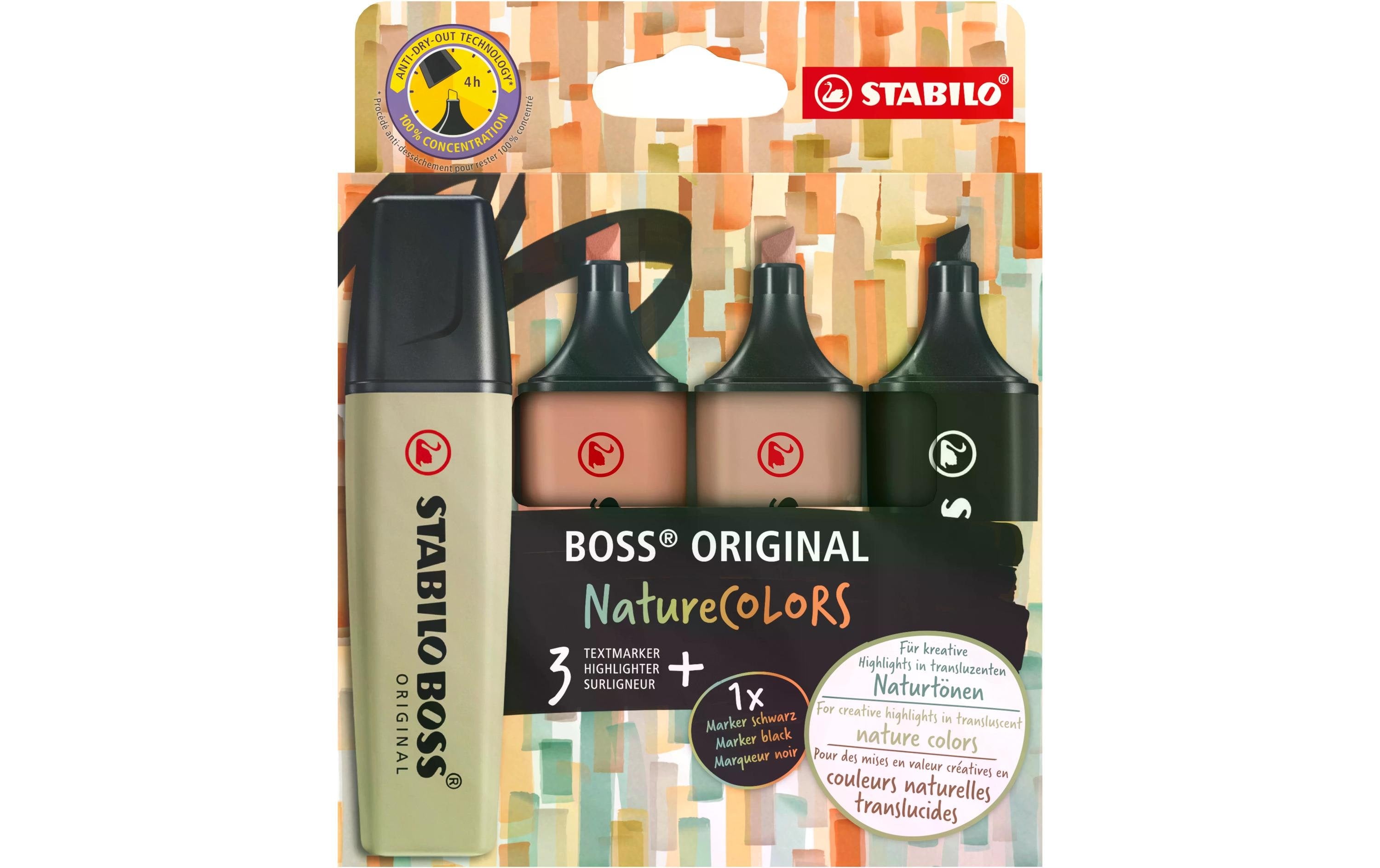STABILO Textmarker BOSS ORIGINAL NatureColors 4er Set