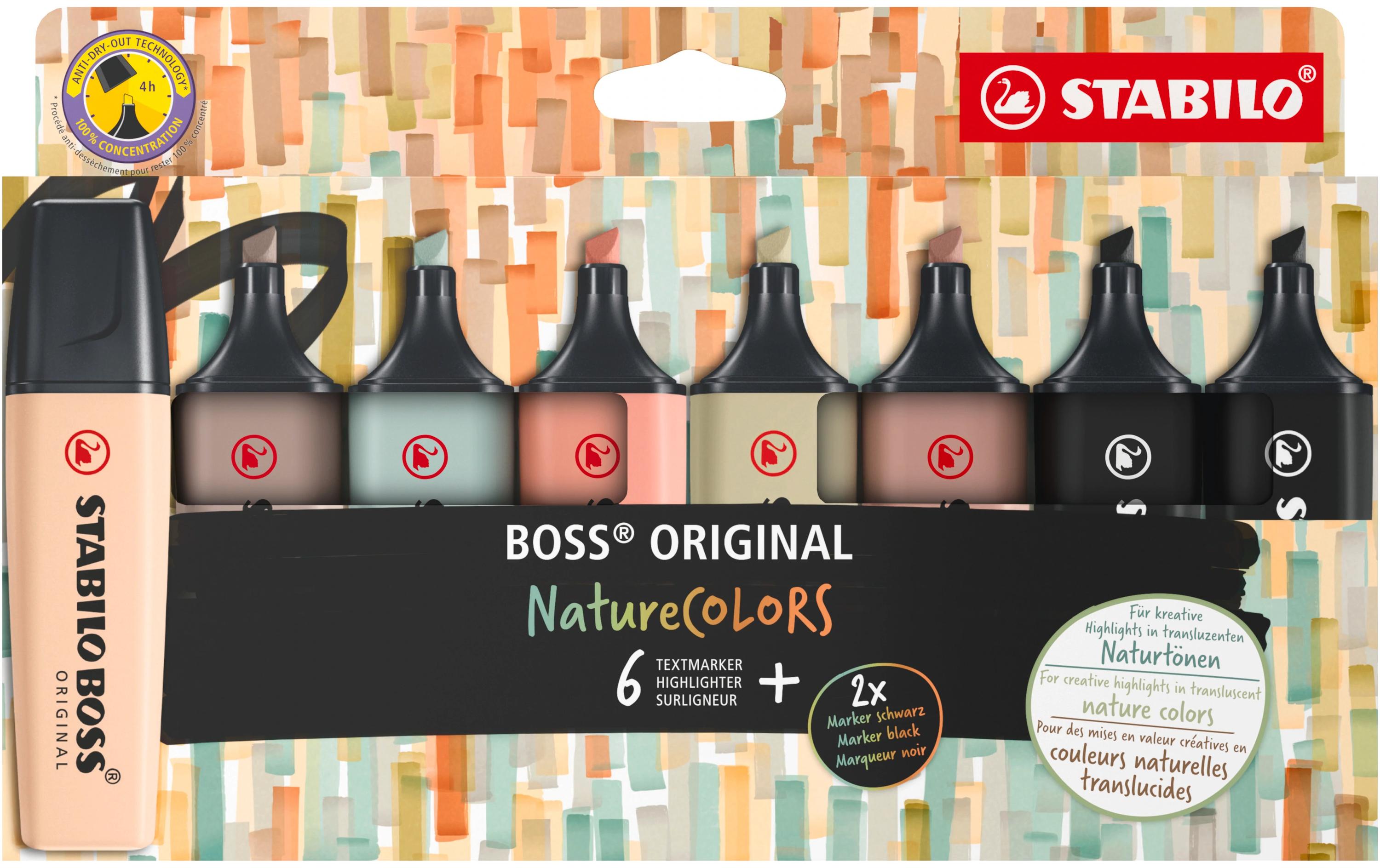 STABILO Textmarker BOSS ORIGINAL NatureColors 8er Set