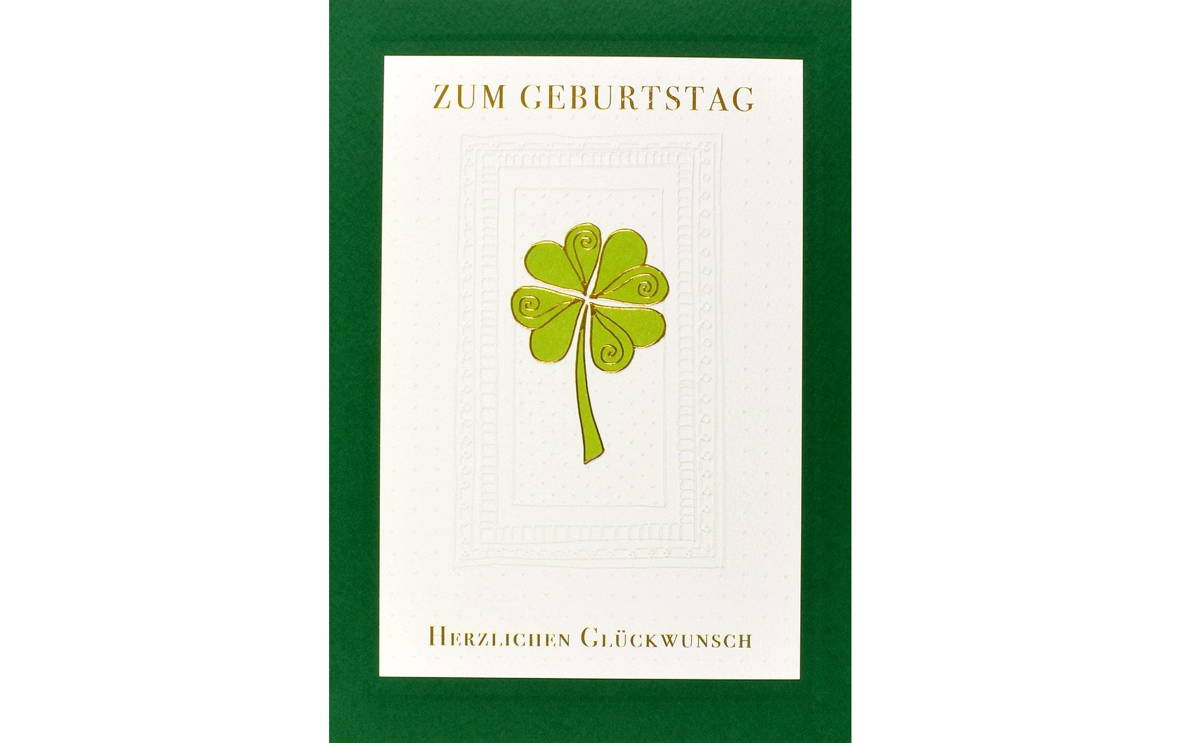 ABC Geburtstagskarte Kleeblatt A5