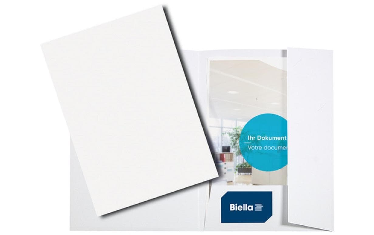 Biella Präsentationsmappe Pearl #1, A4, Weiss, 25 Stück