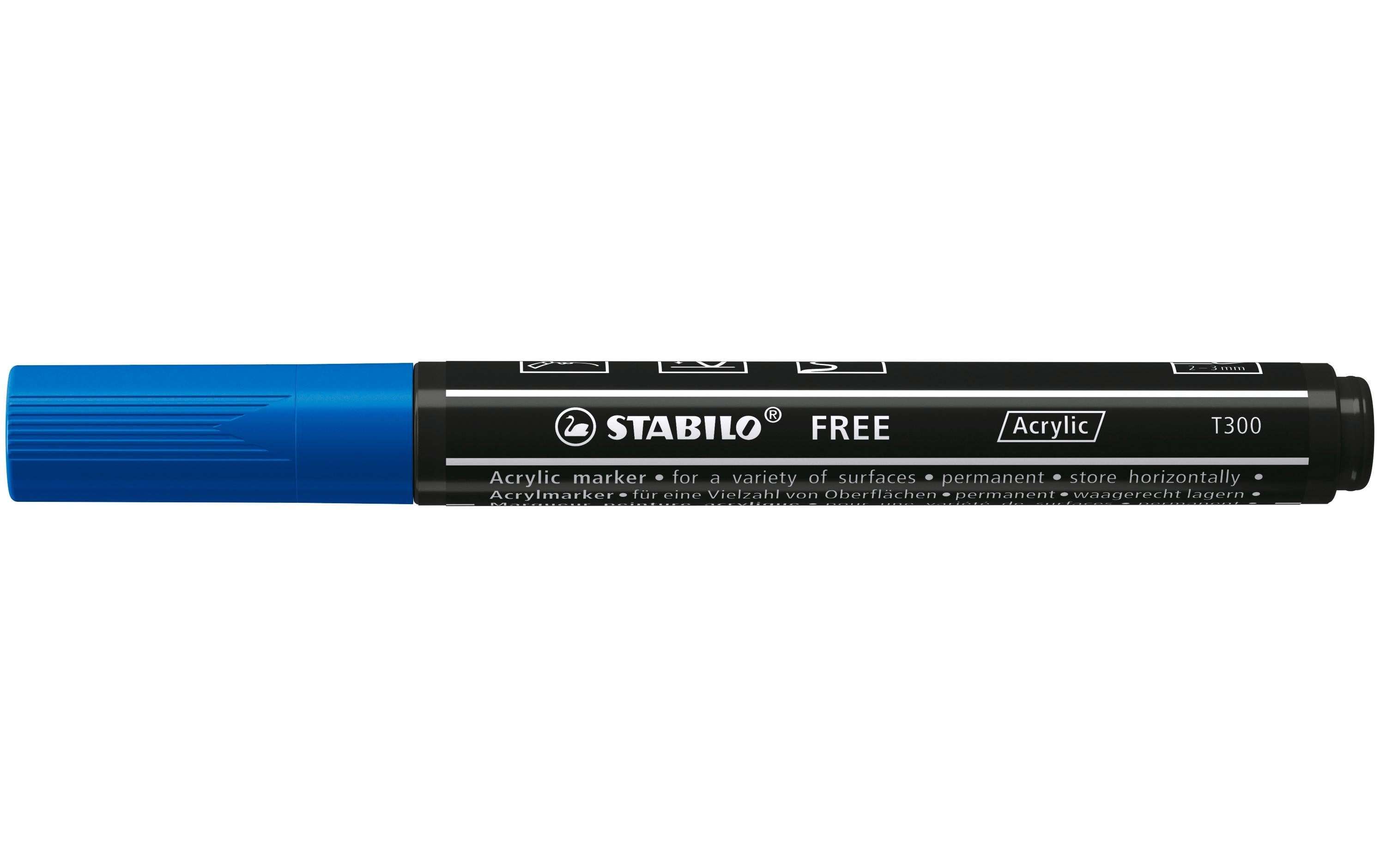 STABILO Acrylmarker Free Acrylic T300 Dunkelblau
