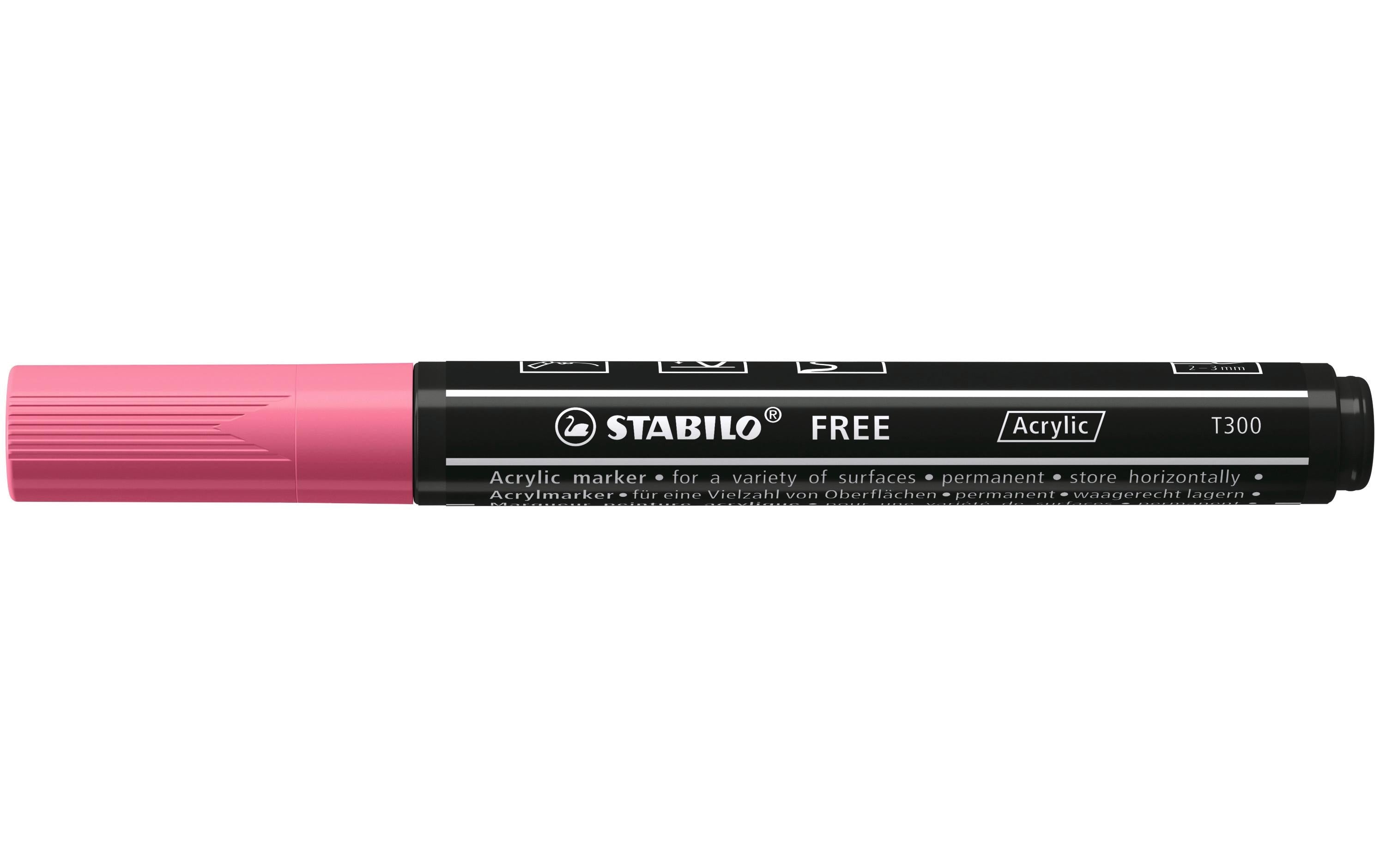 STABILO Acrylmarker Free Acrylic T300 Pink
