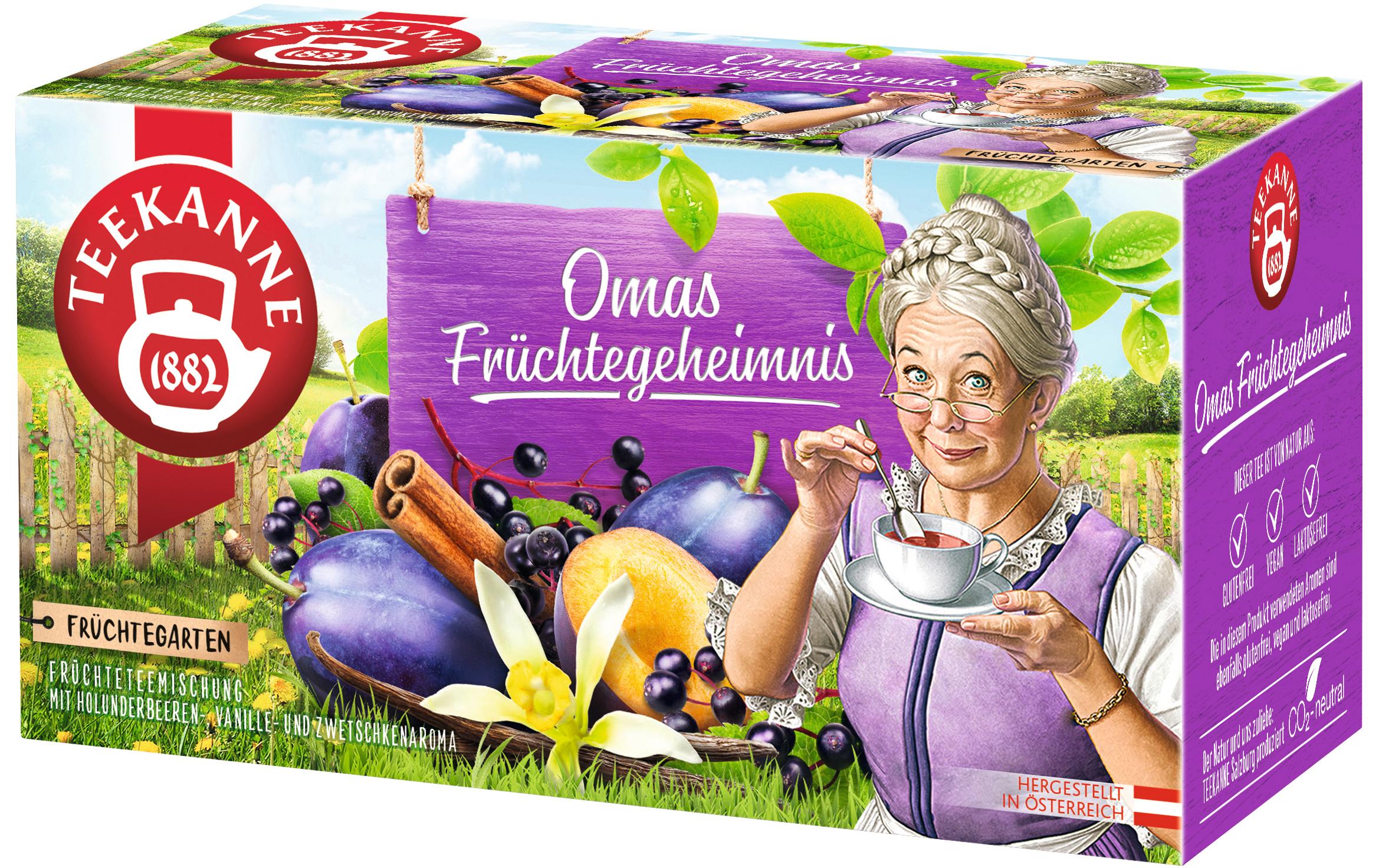 Teekanne Teebeutel Omas Früchtegeheimnis 20 Stück
