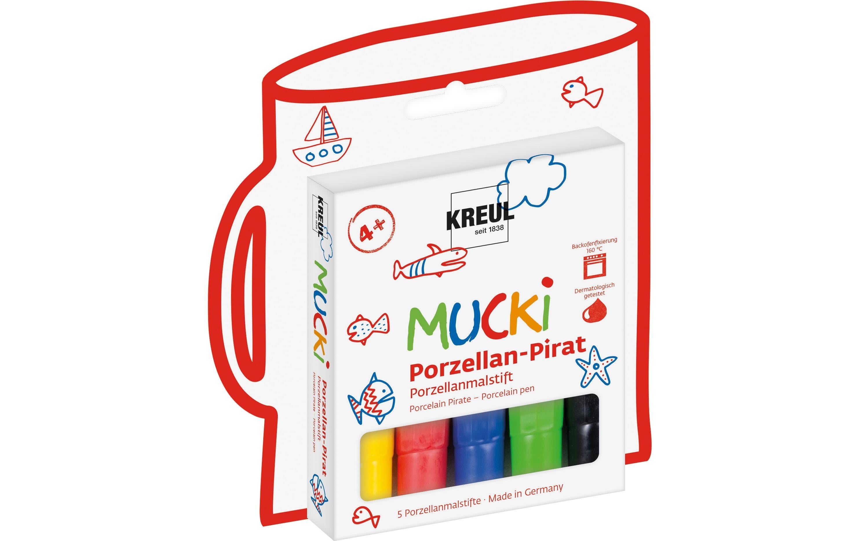 Kreul Porzellanfarbe Mucki 5 Stück