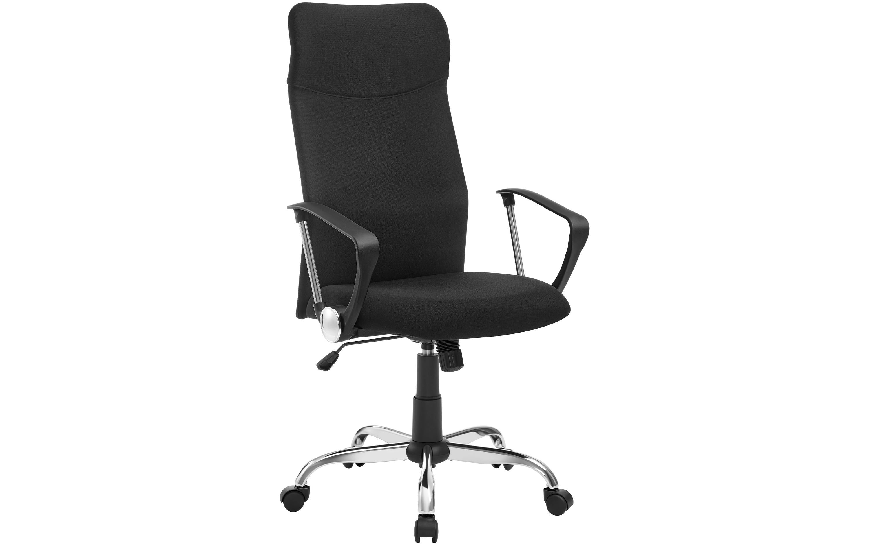 Songmics Bürostuhl mit Polster und Armlehnen, Schwarz