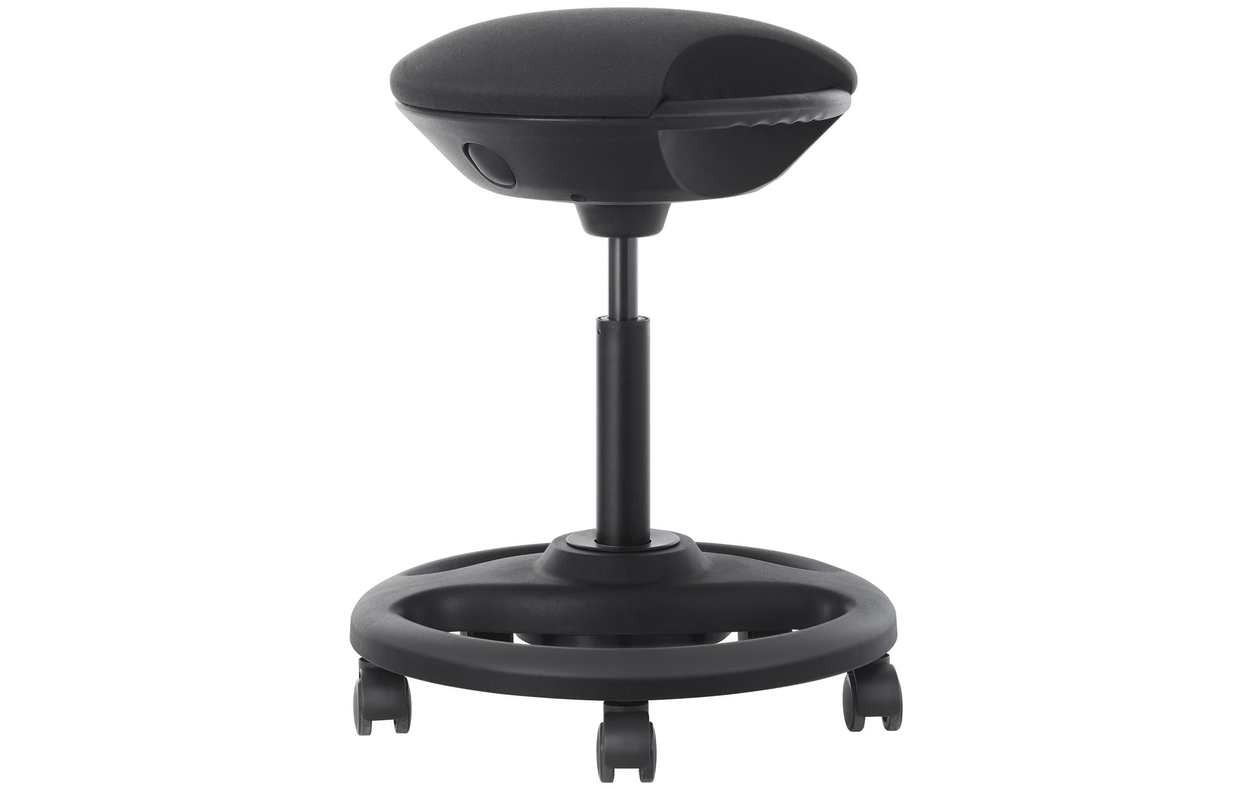 Songmics Steh- & Sitz Hocker höhenverstellbar, mit Fusskreuz, Schwarz