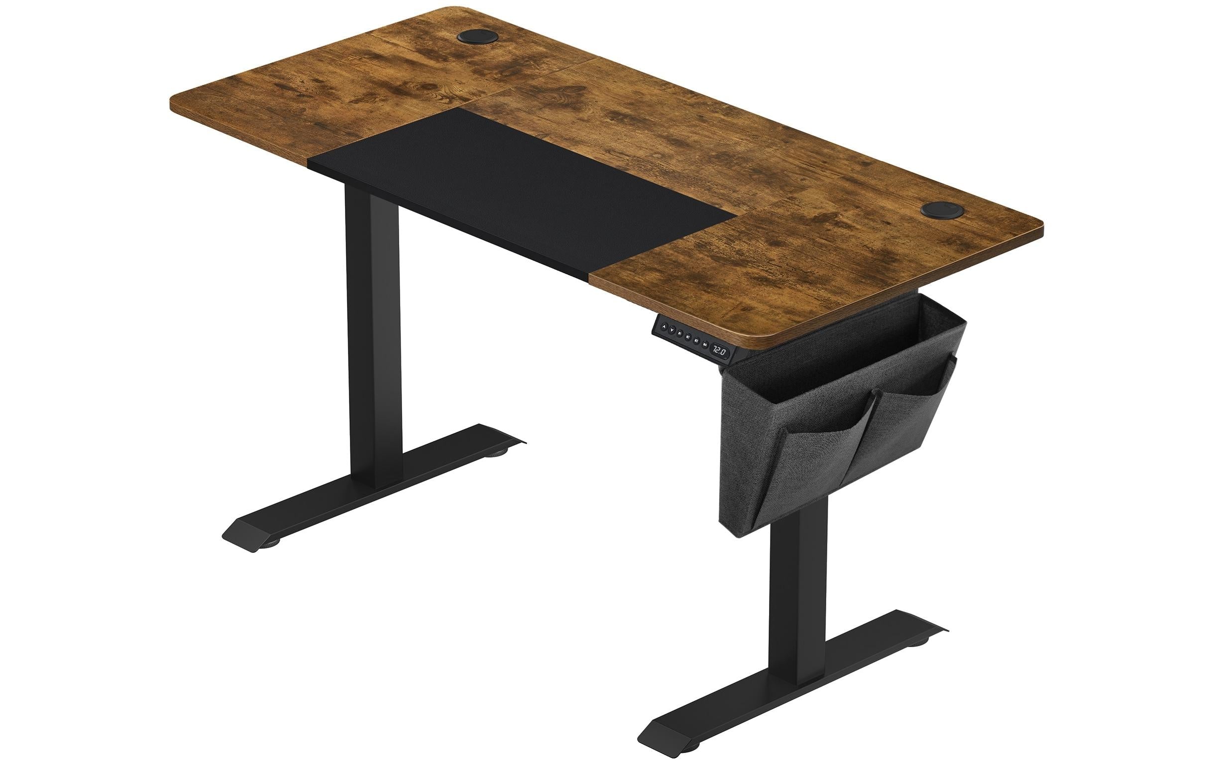 Songmics Stehtisch 120 x 60 cm, Vintagebraun-Schwarz